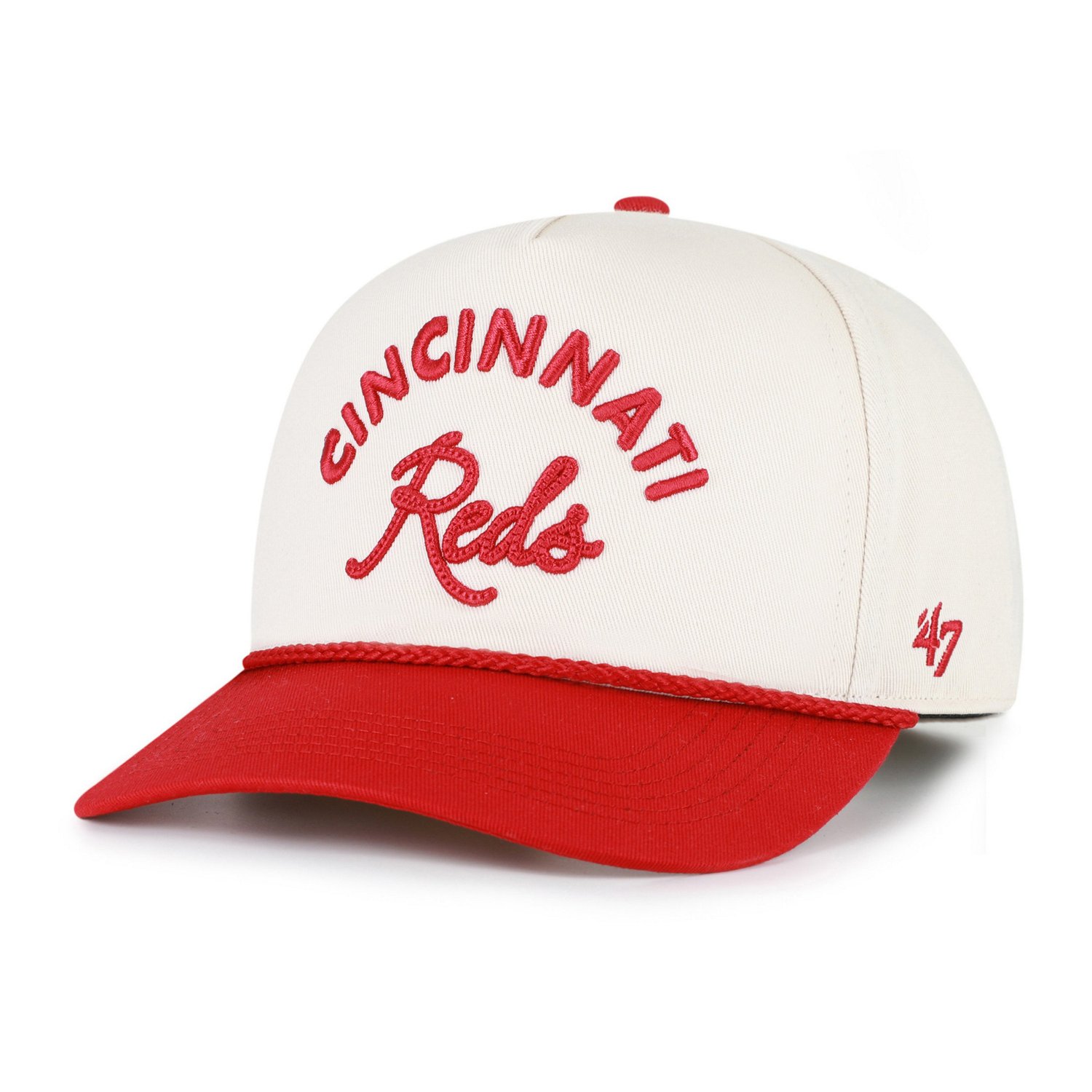 Unisex '47 Red Cincinnati Reds Rope Script Hitch Adjustable Hat