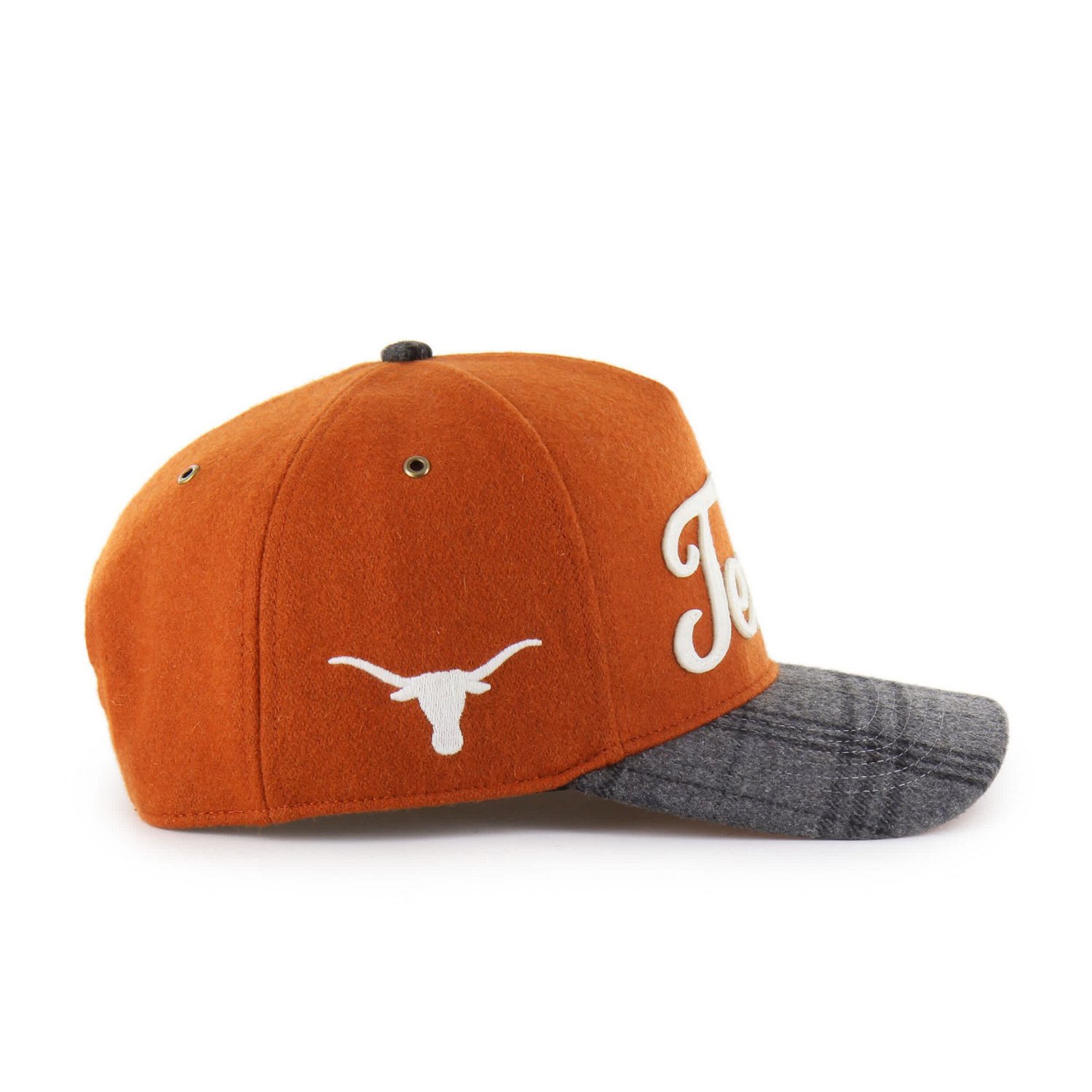Unisex '47 Texas Texas Longhorns Windowpane Plaid Collection Hitch Adjustable Hat