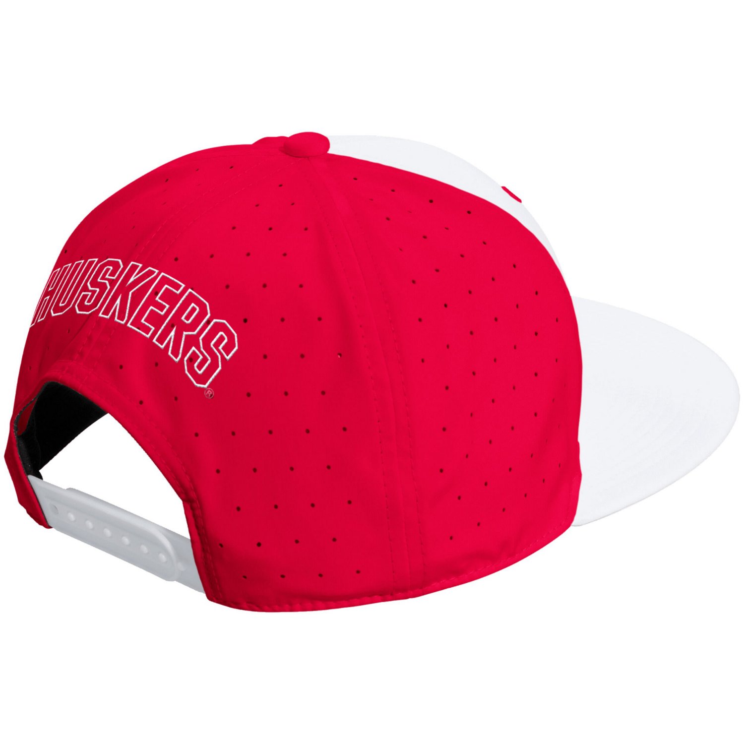 Unisex adidas Scarlet Nebraska Huskers Performance Flat Bill Adjustable Hat - view number 2
