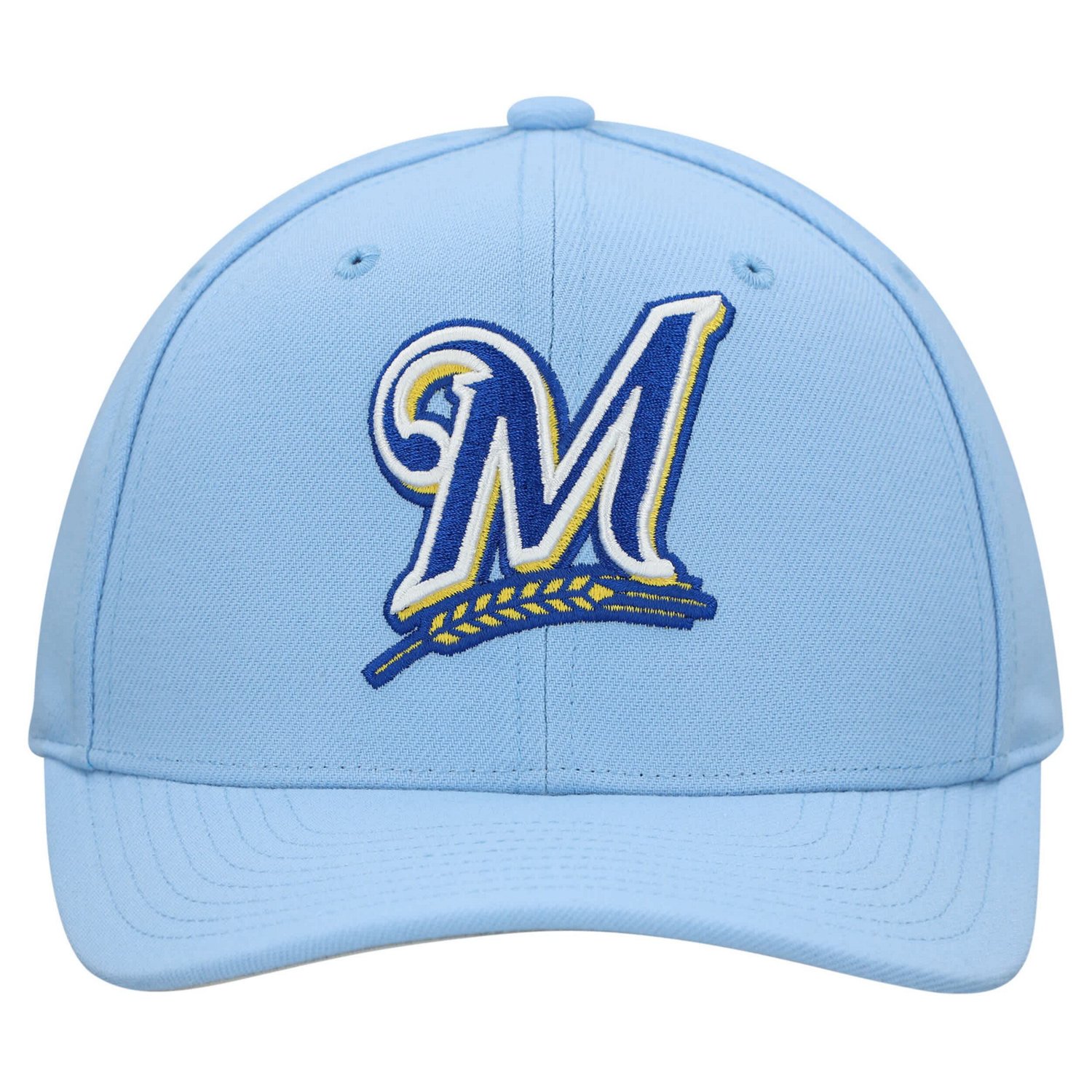 Unisex Mitchell  Ness Powder Milwaukee Brewers Basic Coop Pro Adjustable Hat - view number 2
