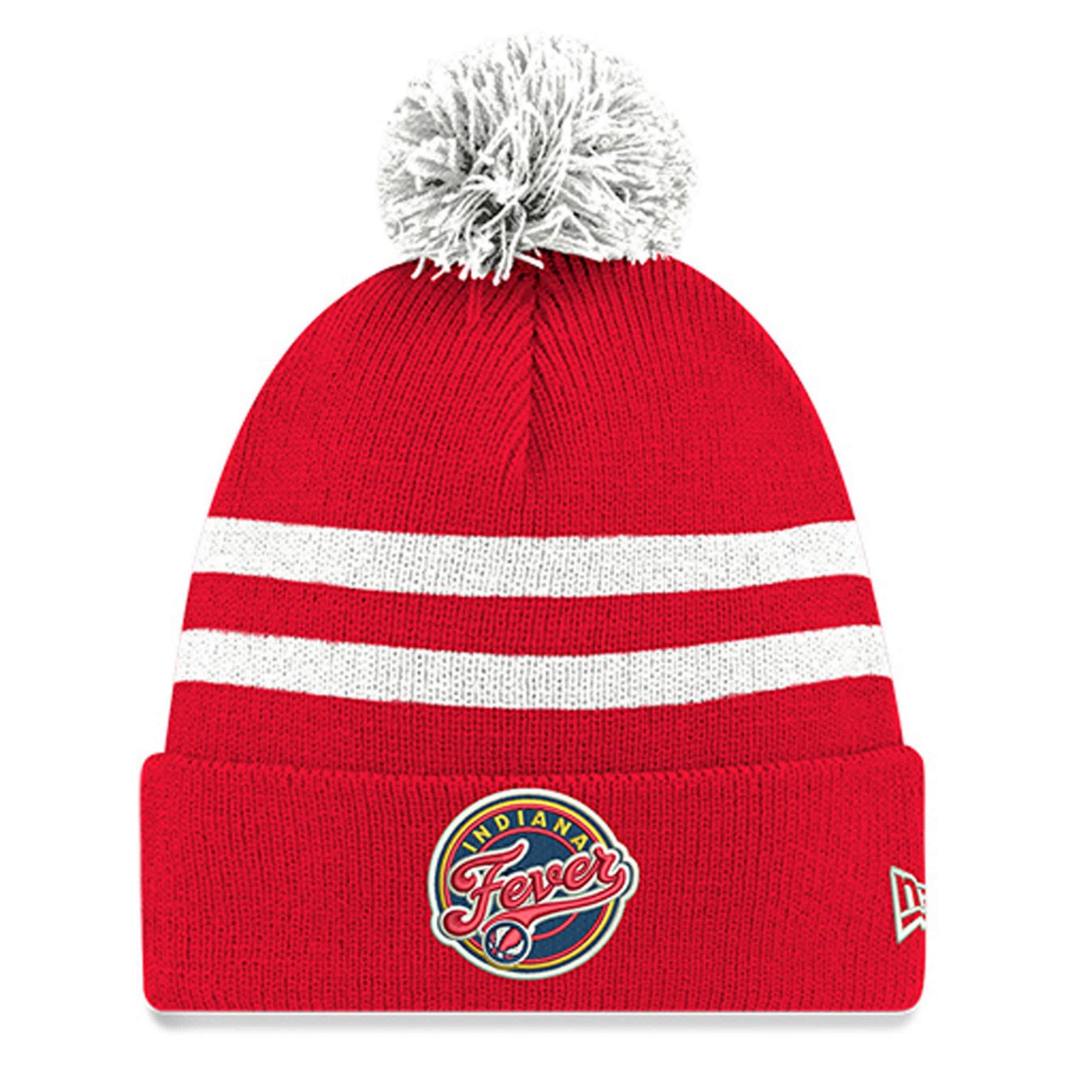 Unisex New Era Indiana Fever Core Cuffed Knit Hat with Pom