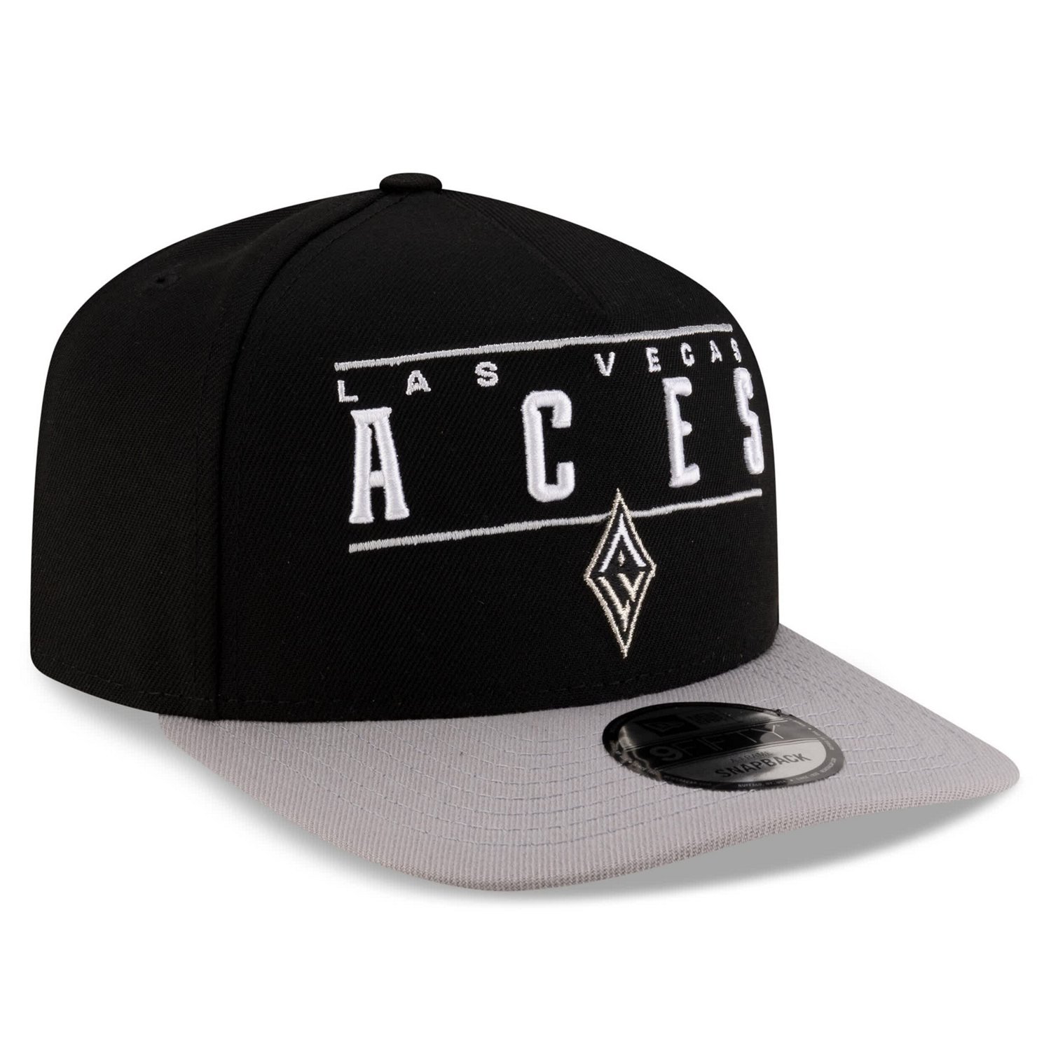 Unisex New Era Silver Las Vegas Aces 2025 WNBA Draft A-Frame 9FIFTY Snapback Hat