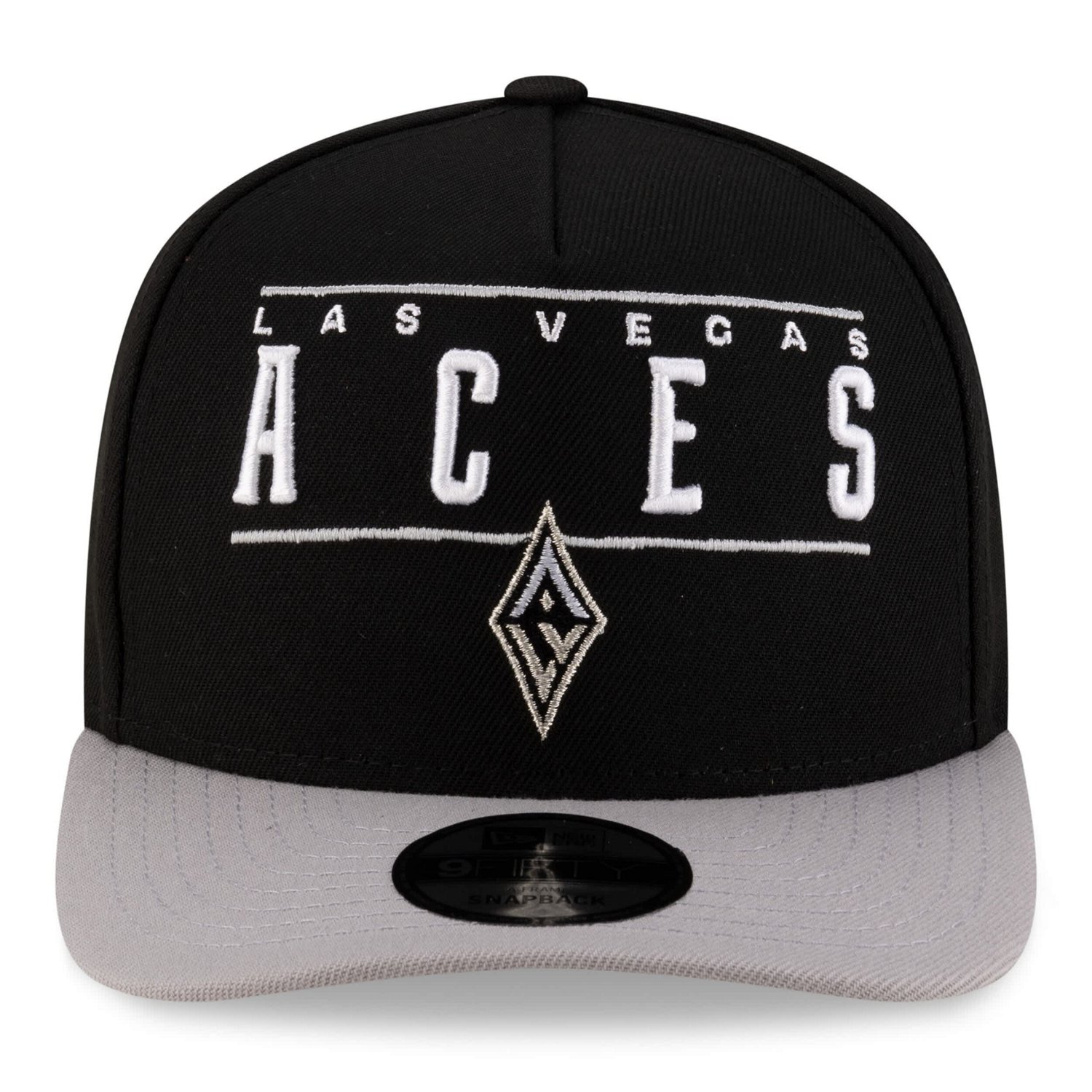 Unisex New Era Silver Las Vegas Aces 2025 WNBA Draft A-Frame 9FIFTY Snapback Hat
