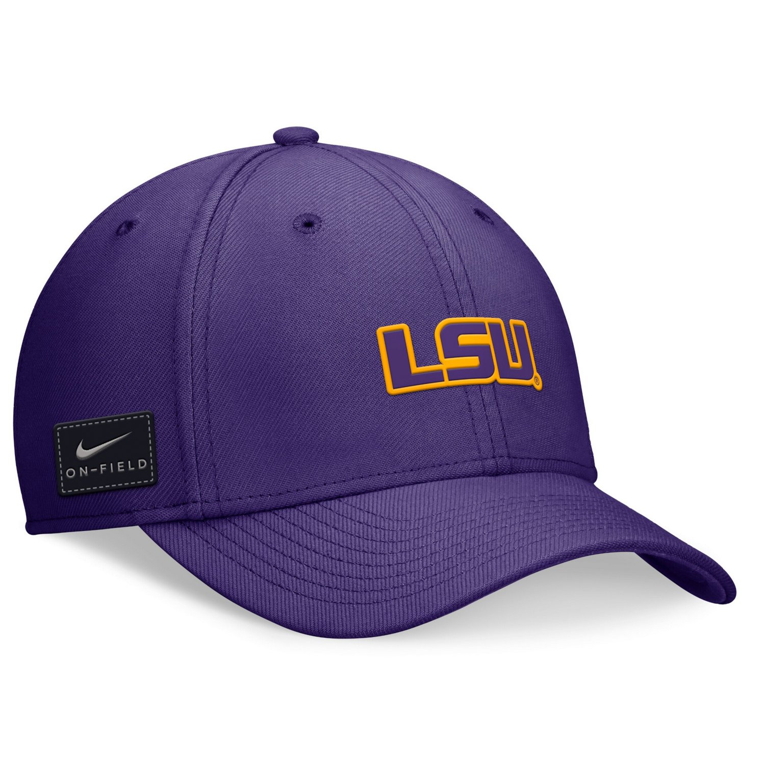 Unisex Nike LSU Tigers 2024 Sideline Rise Swoosh Flex Hat                                                                        - view number 3