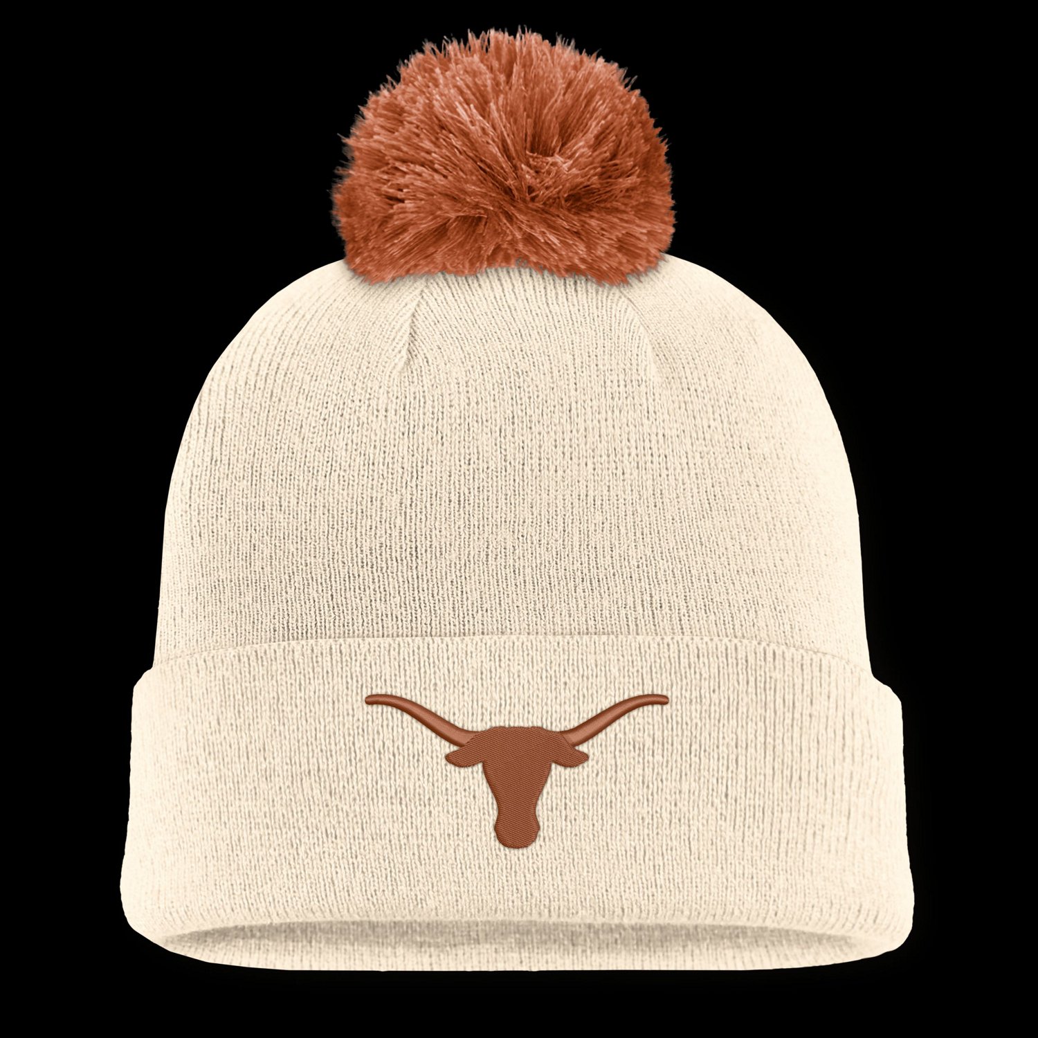 Unisex Nike Texas Longhorns Campus Prep Script Cuffed Knit Hat with Pom