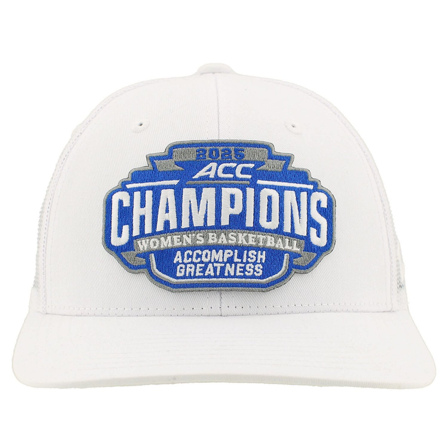 Unisex Zephyr Duke Blue Devils 2025 ACC Women's Basketball Conference Tournament Champions Locker Room Trucker Adjustable Hat - view number 1