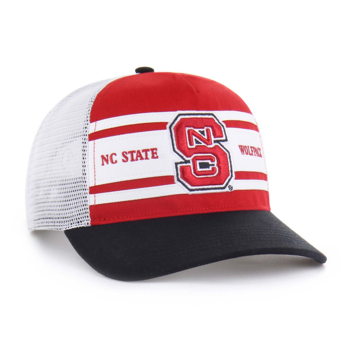 Youth '47 Black NC State Wolfpack Super Stripe Hitch Adjustable Trucker Hat - view number 2