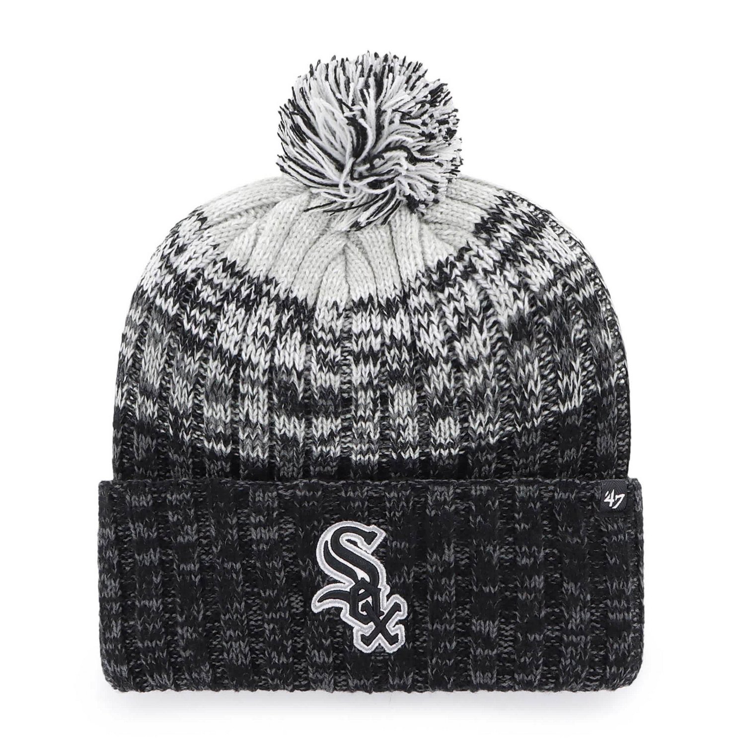 Youth '47 Chicago White Sox Cascade Cuffed Knit Hat with Pom