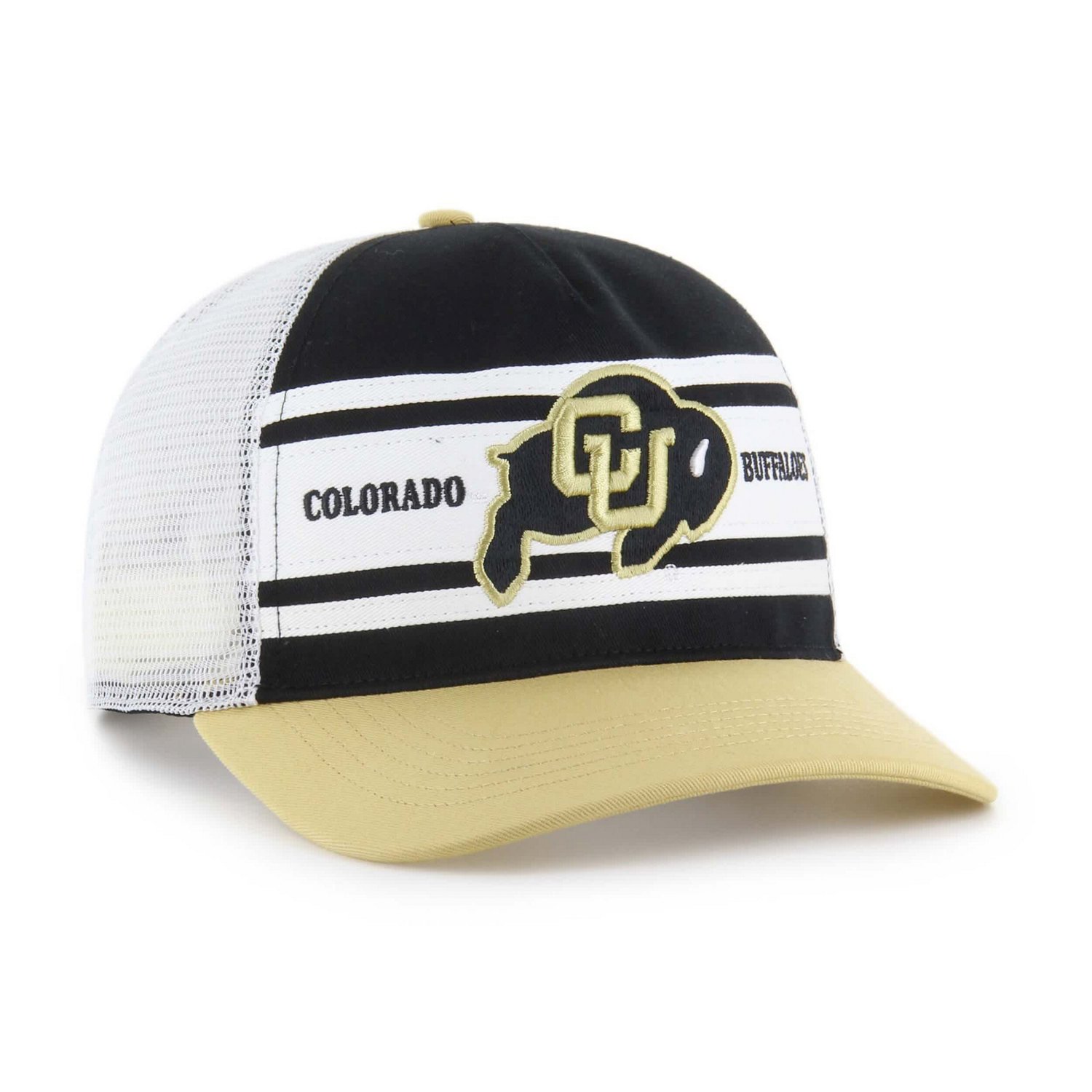 Youth '47 Gold Colorado Buffaloes Super Stripe Hitch Adjustable Trucker Hat - view number 2