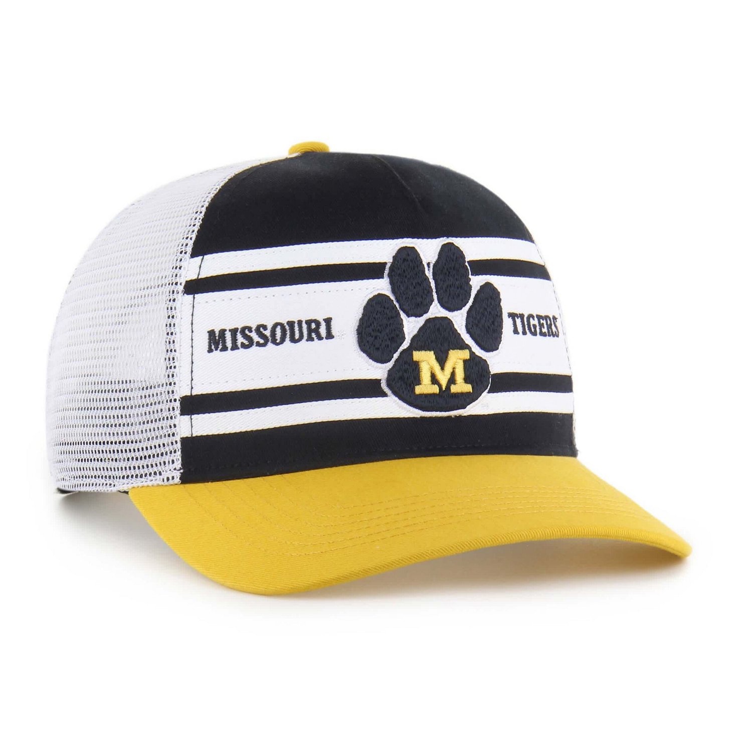 Youth '47 Gold Missouri Tigers Super Stripe Hitch Adjustable Trucker Hat - view number 2