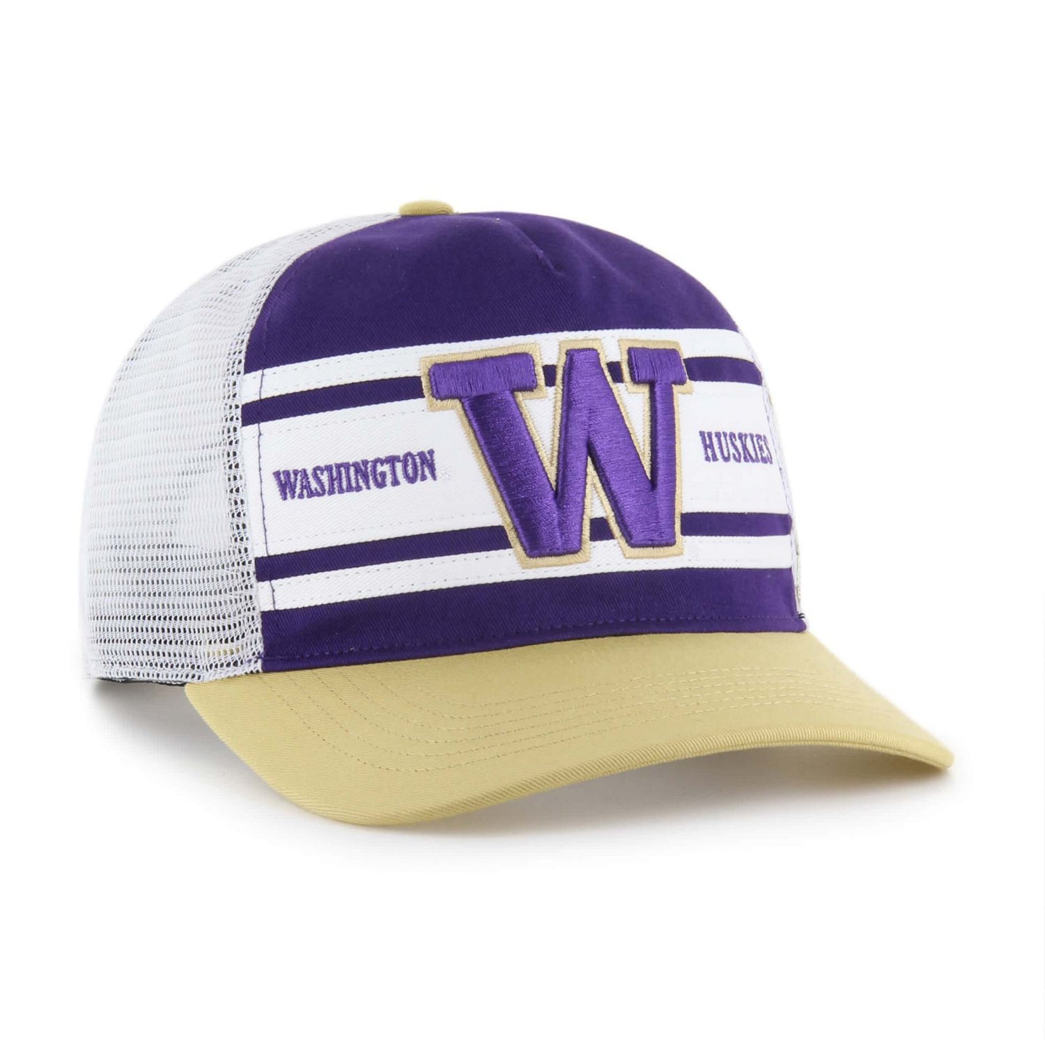 Youth '47 Gold Washington Huskies Super Stripe Hitch Adjustable Trucker Hat - view number 2