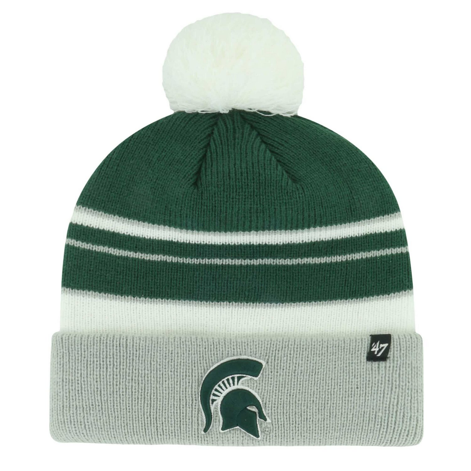 Youth '47 Michigan State Spartans Peewee Cuffed Knit Hat with Pom