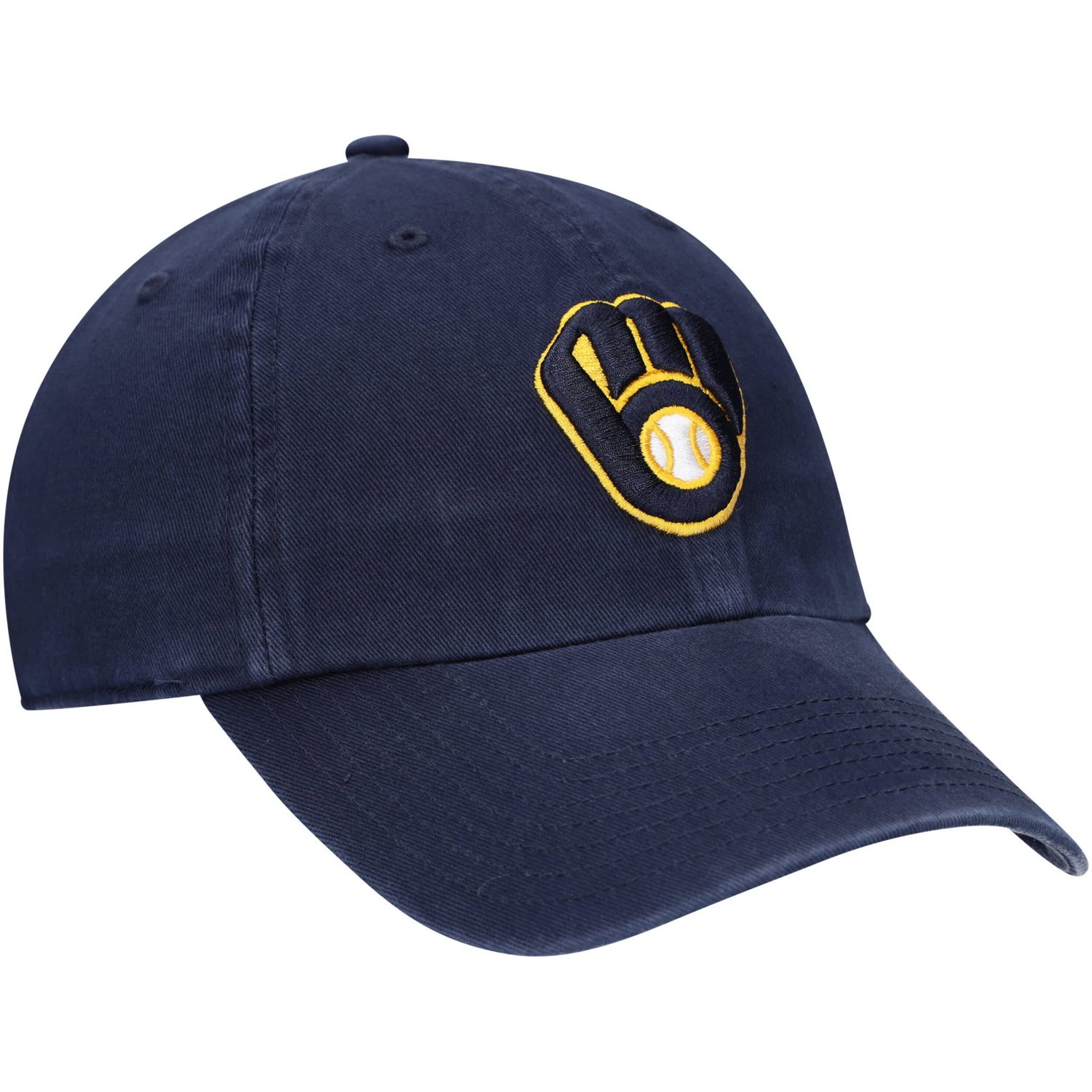 Youth '47 Milwaukee Brewers Team Logo Clean Up Adjustable Hat                                                                    - view number 3