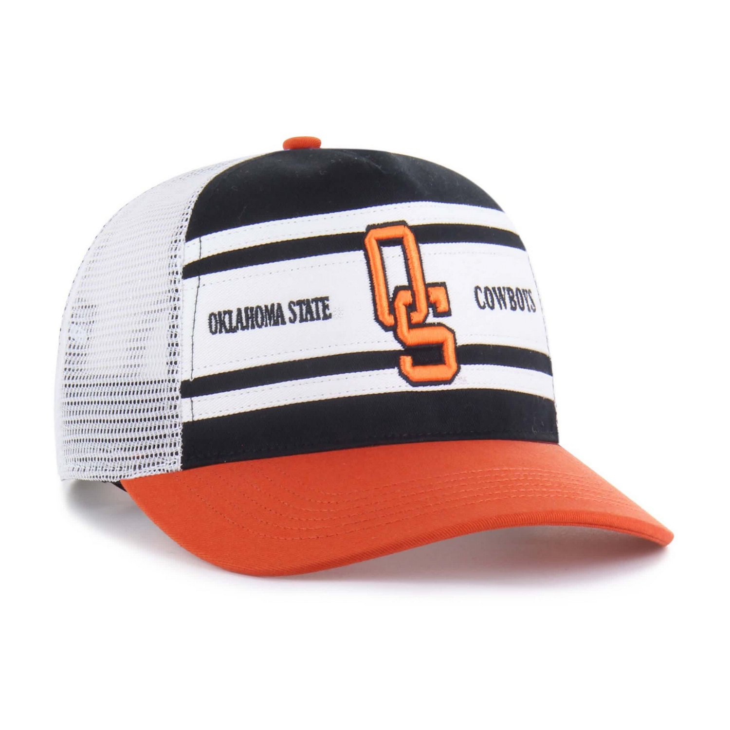 Youth '47 Orange Oklahoma State Cowboys Super Stripe Hitch Adjustable Trucker Hat - view number 2