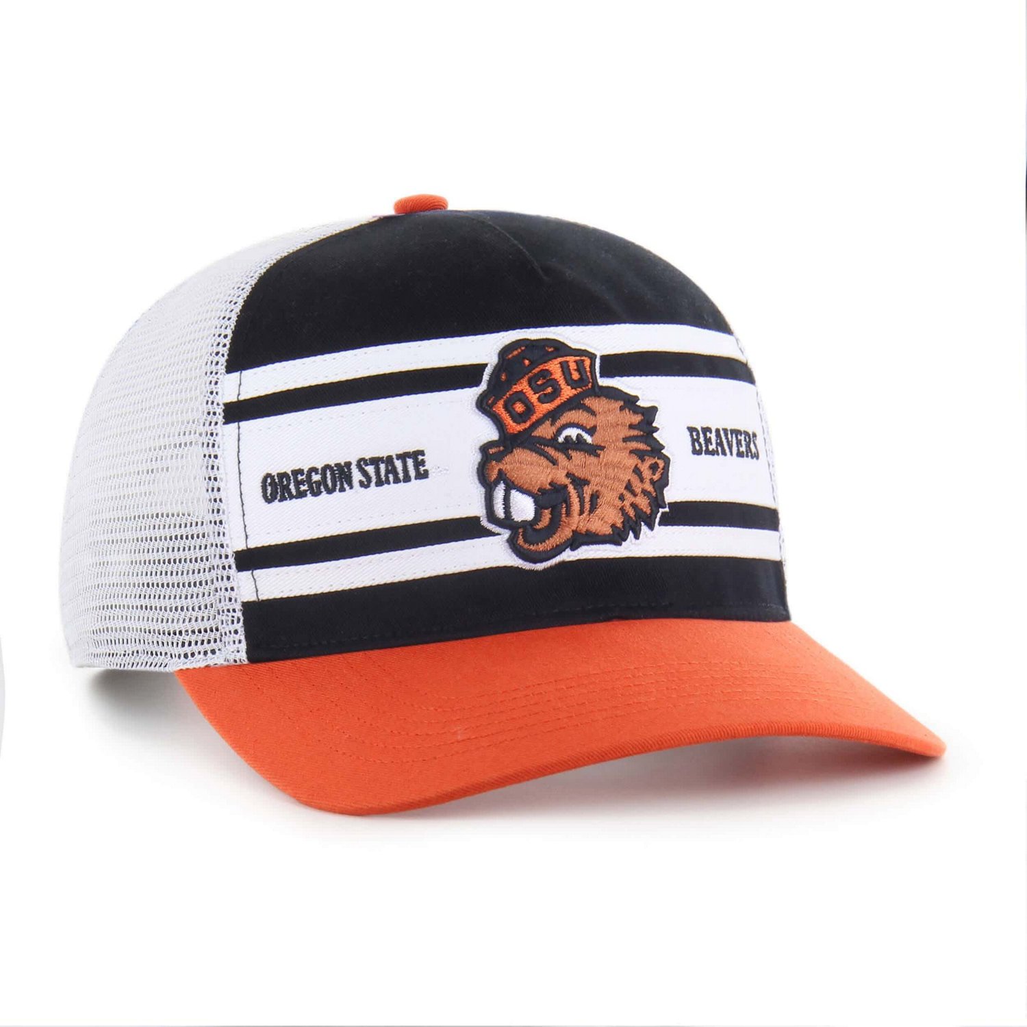 Youth '47 Orange Oregon State Beavers Super Stripe Hitch Adjustable Trucker Hat - view number 2