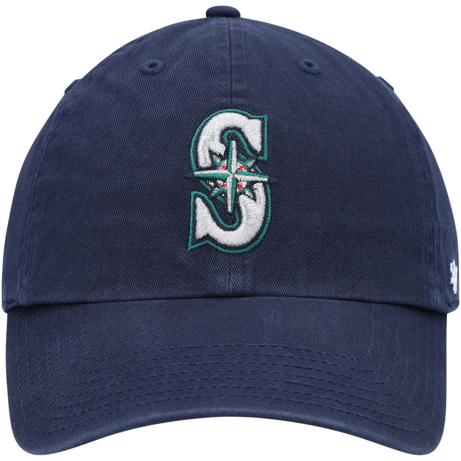 Youth '47 Seattle Mariners Team Logo Clean Up Adjustable Hat - view number 2