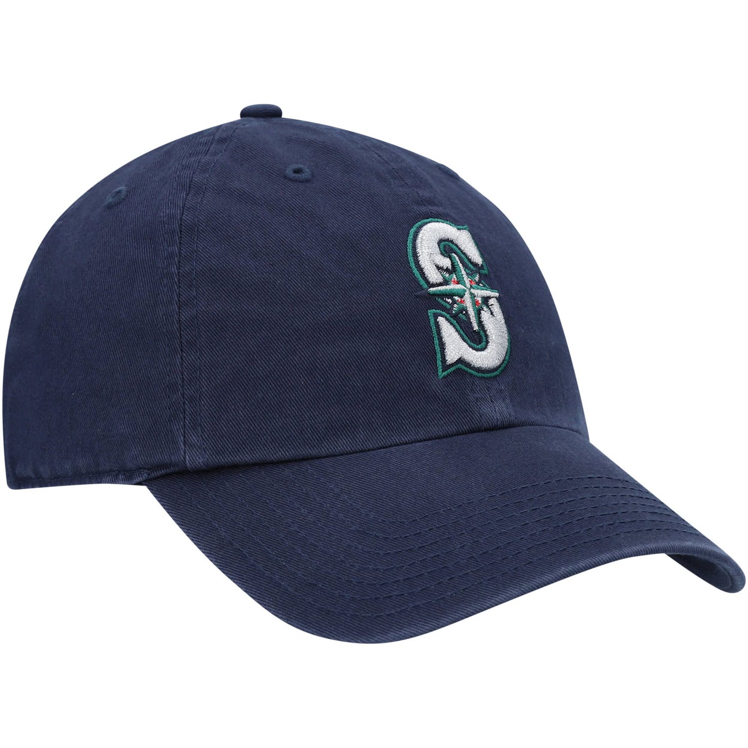 Youth '47 Seattle Mariners Team Logo Clean Up Adjustable Hat - view number 3