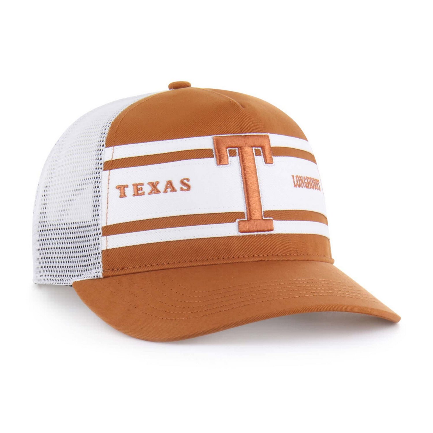 Youth '47 Texas White Texas Longhorns Super Stripe Hitch Adjustable Trucker Hat - view number 2
