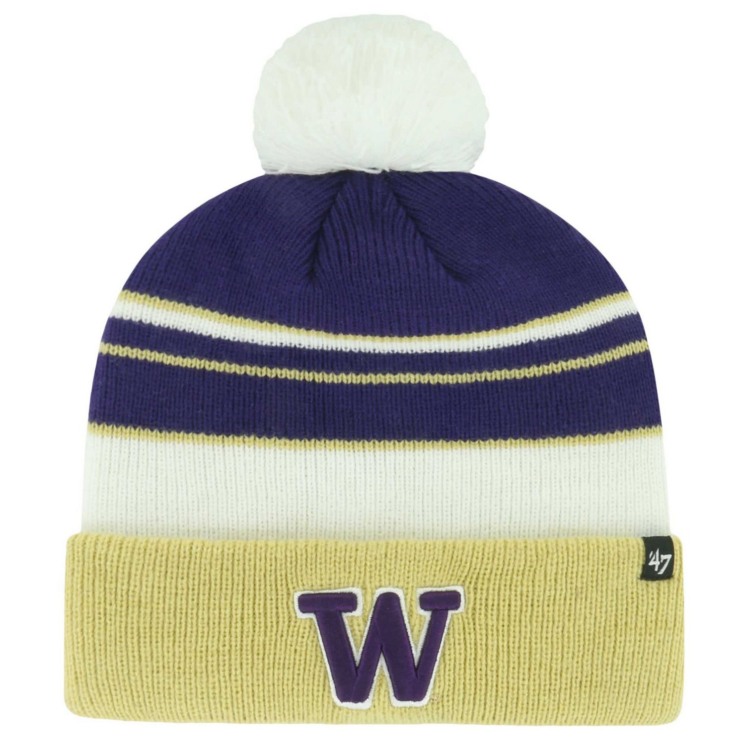 Youth '47 Washington Huskies Peewee Cuffed Knit Hat with Pom - view number 1