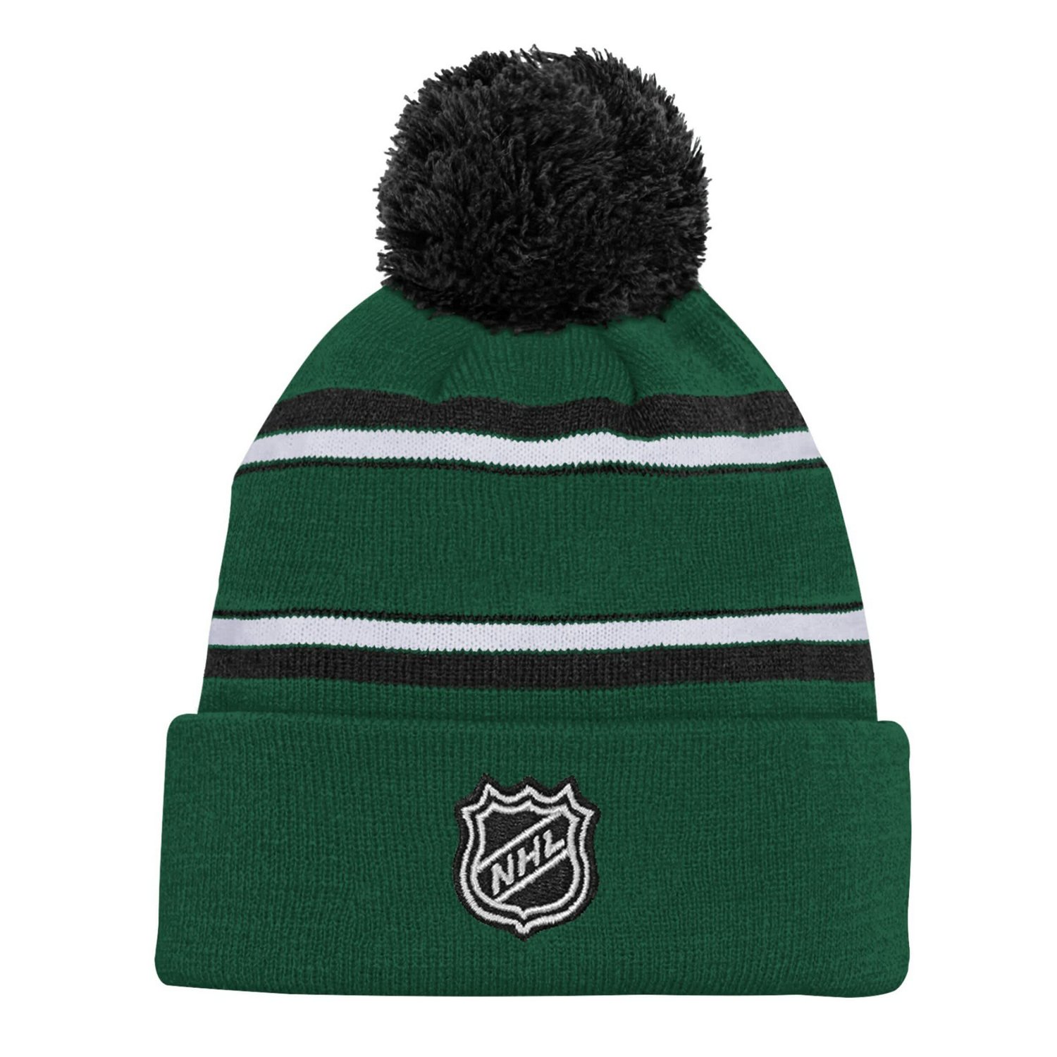 Youth Minnesota Wild Jacquard Cuffed Knit Hat with Pom - view number 2
