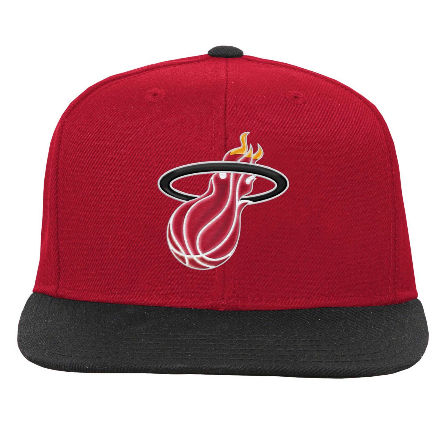 Youth Mitchell  Ness Black Miami Heat Two-Tone Snapback Hat                                                                      - view number 2