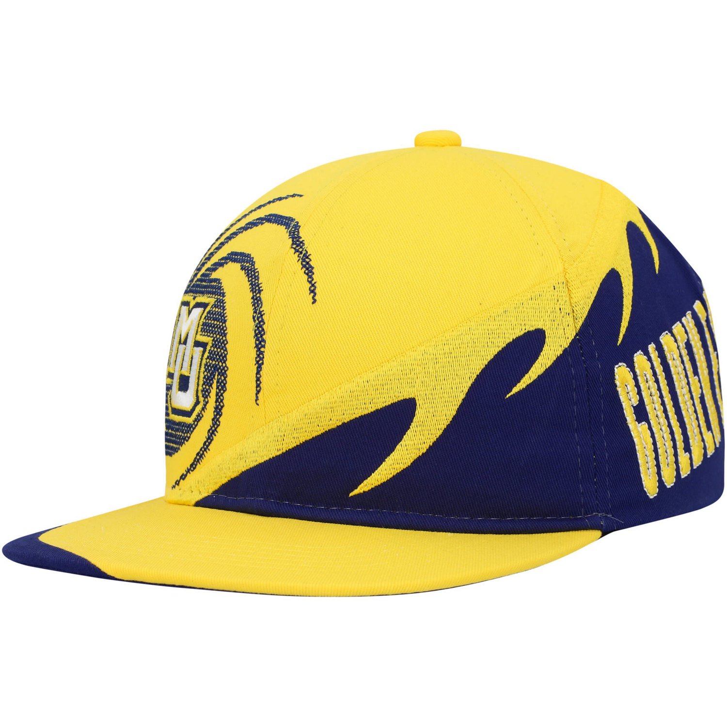 Youth Mitchell  Ness Blue Marquette en Eagles Spiral Snapback Hat - view number 3