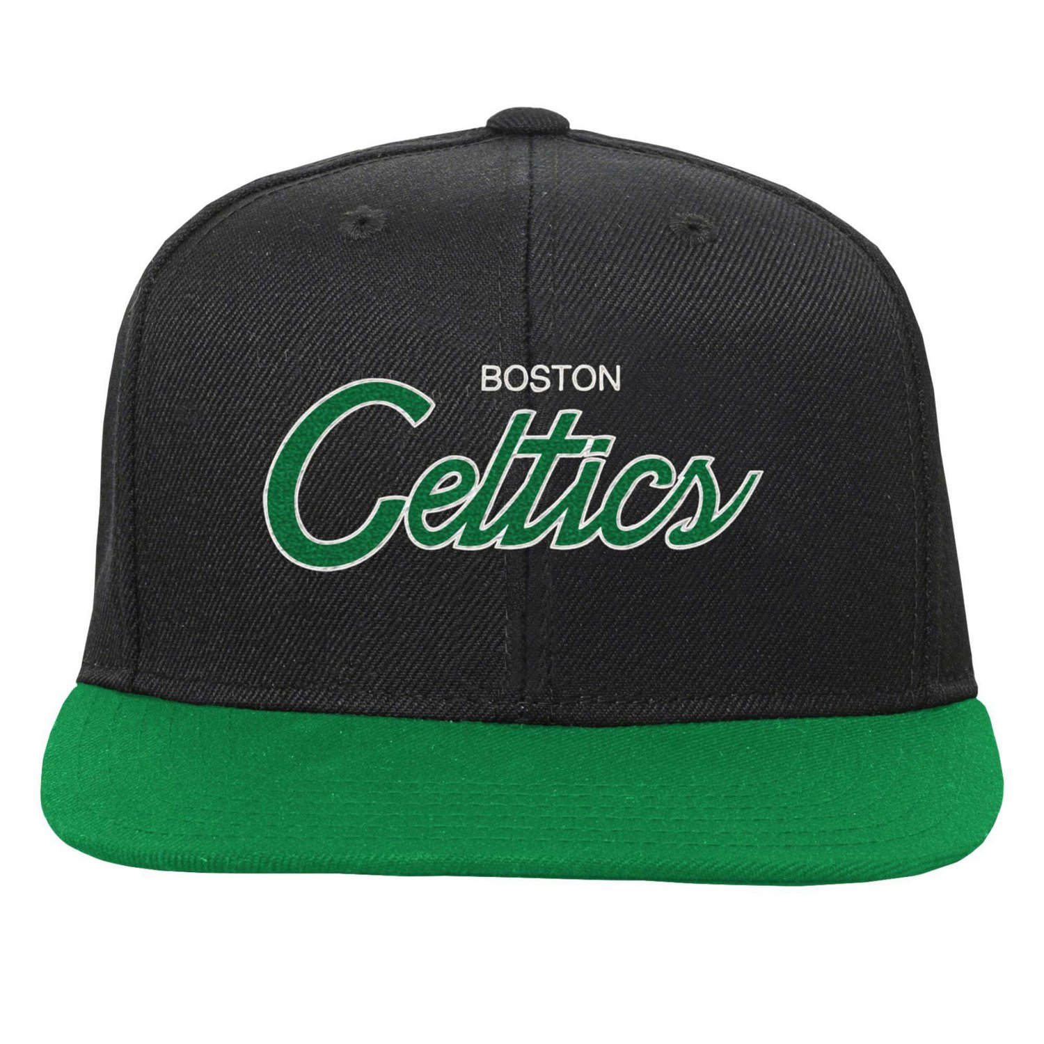Youth Mitchell  Ness Boston Celtics Team Script Snapback Hat - view number 2