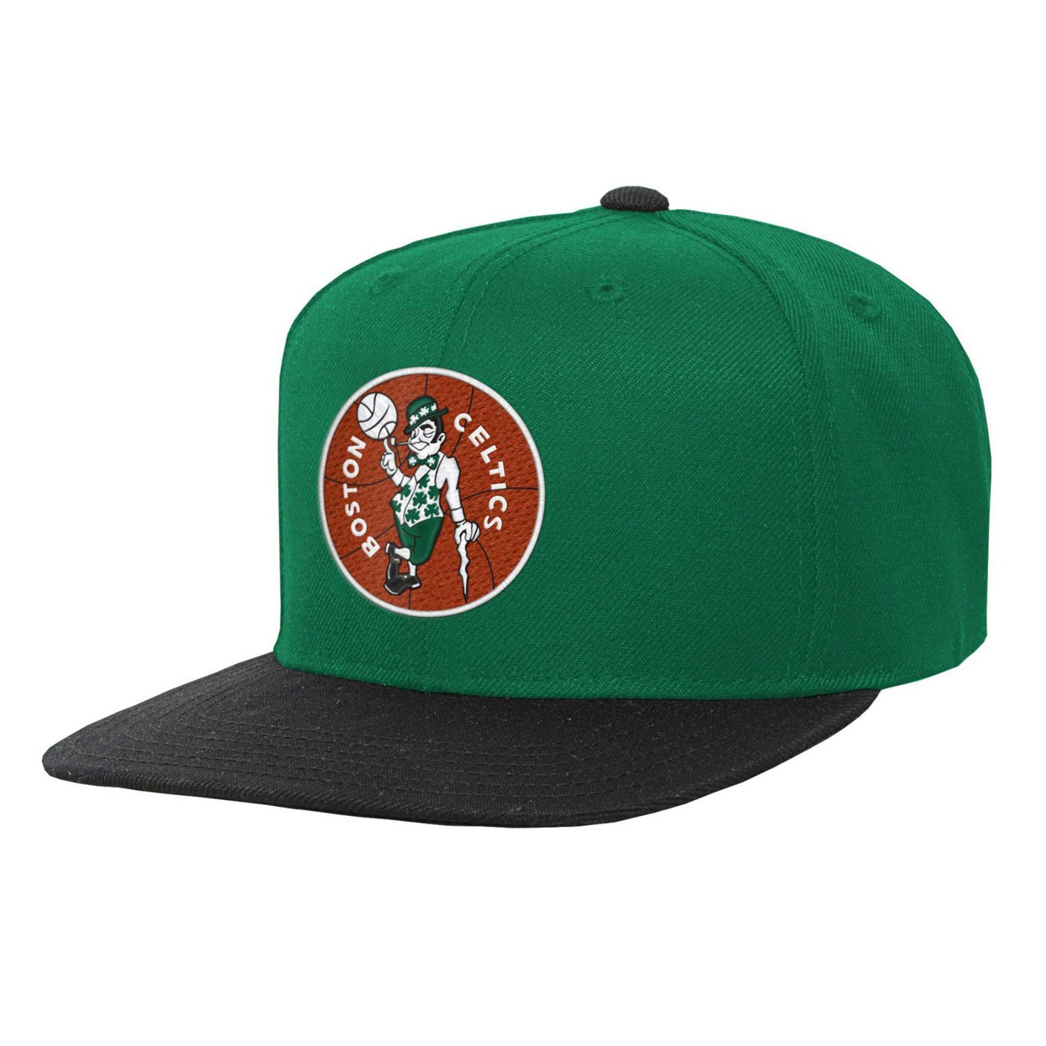 Youth Mitchell  Ness Kelly Black Boston Celtics Two-Tone Snapback Hat