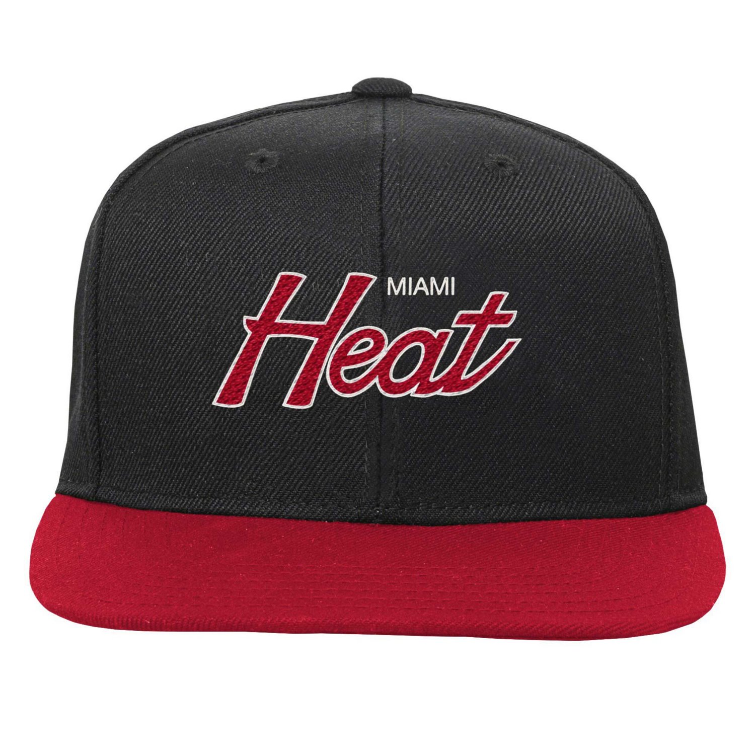 Youth Mitchell  Ness Miami Heat Team Script Snapback Hat