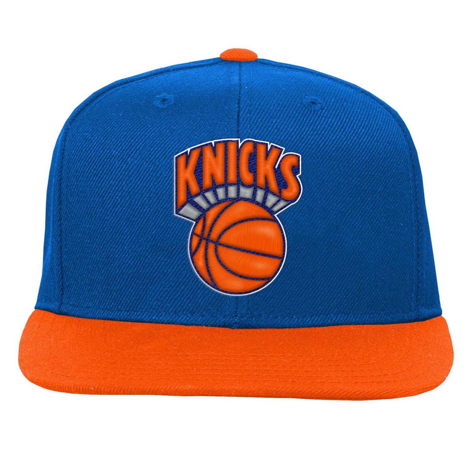 Youth Mitchell  Ness Orange New York Knicks Two-Tone Snapback Hat - view number 2