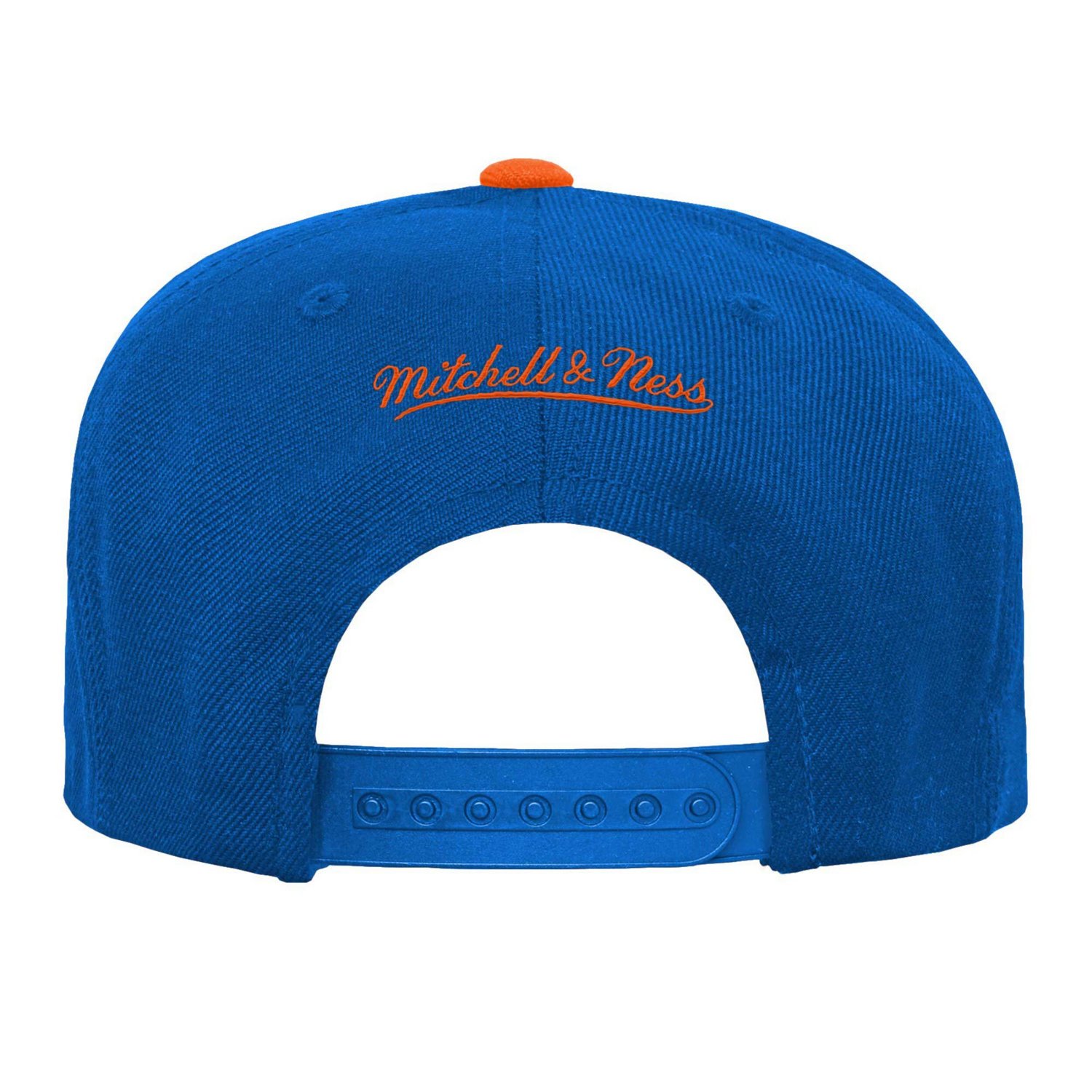 Youth Mitchell  Ness Orange New York Knicks Two-Tone Snapback Hat - view number 3