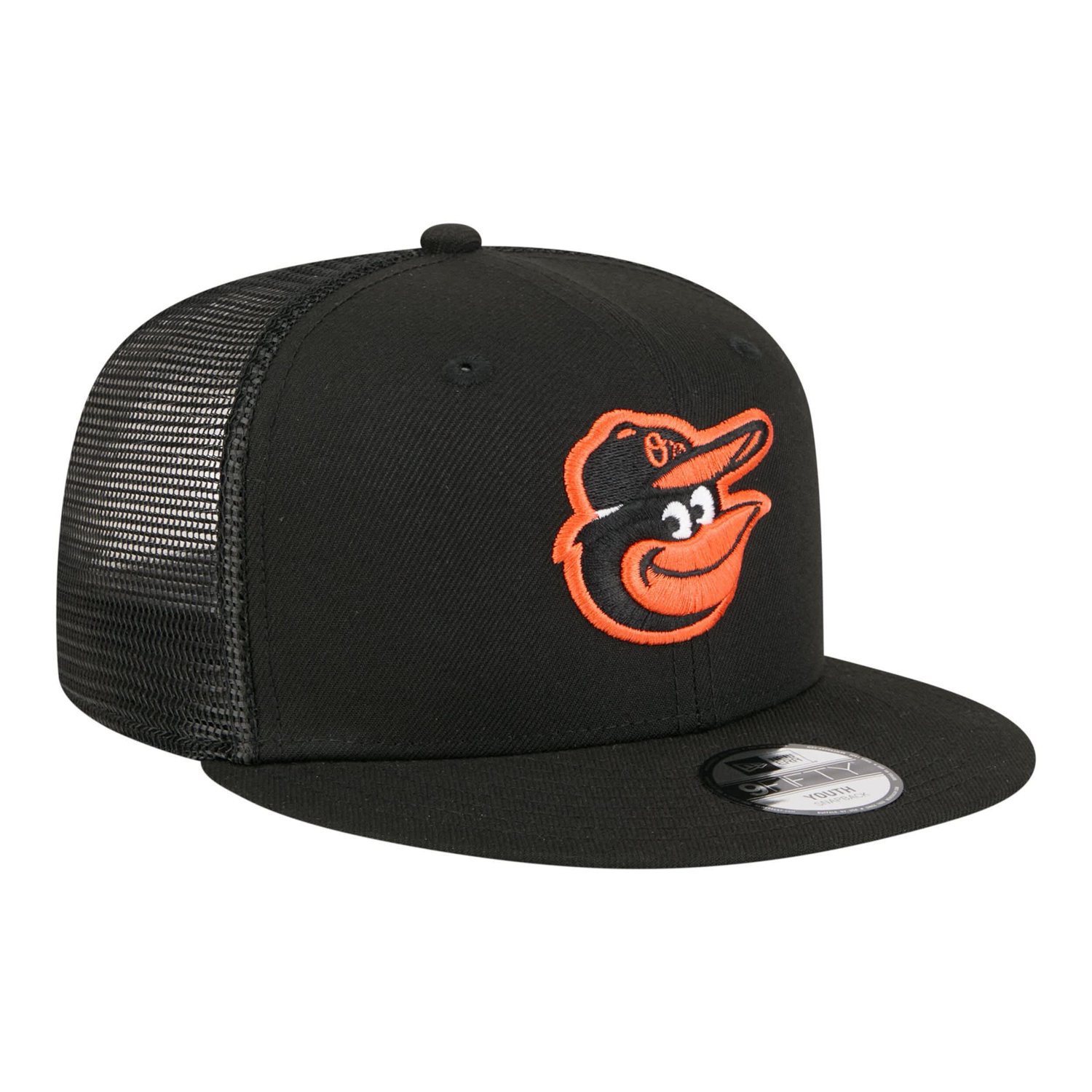 Youth New Era Baltimore Orioles 9FIFTY Trucker Snapback Hat - view number 3