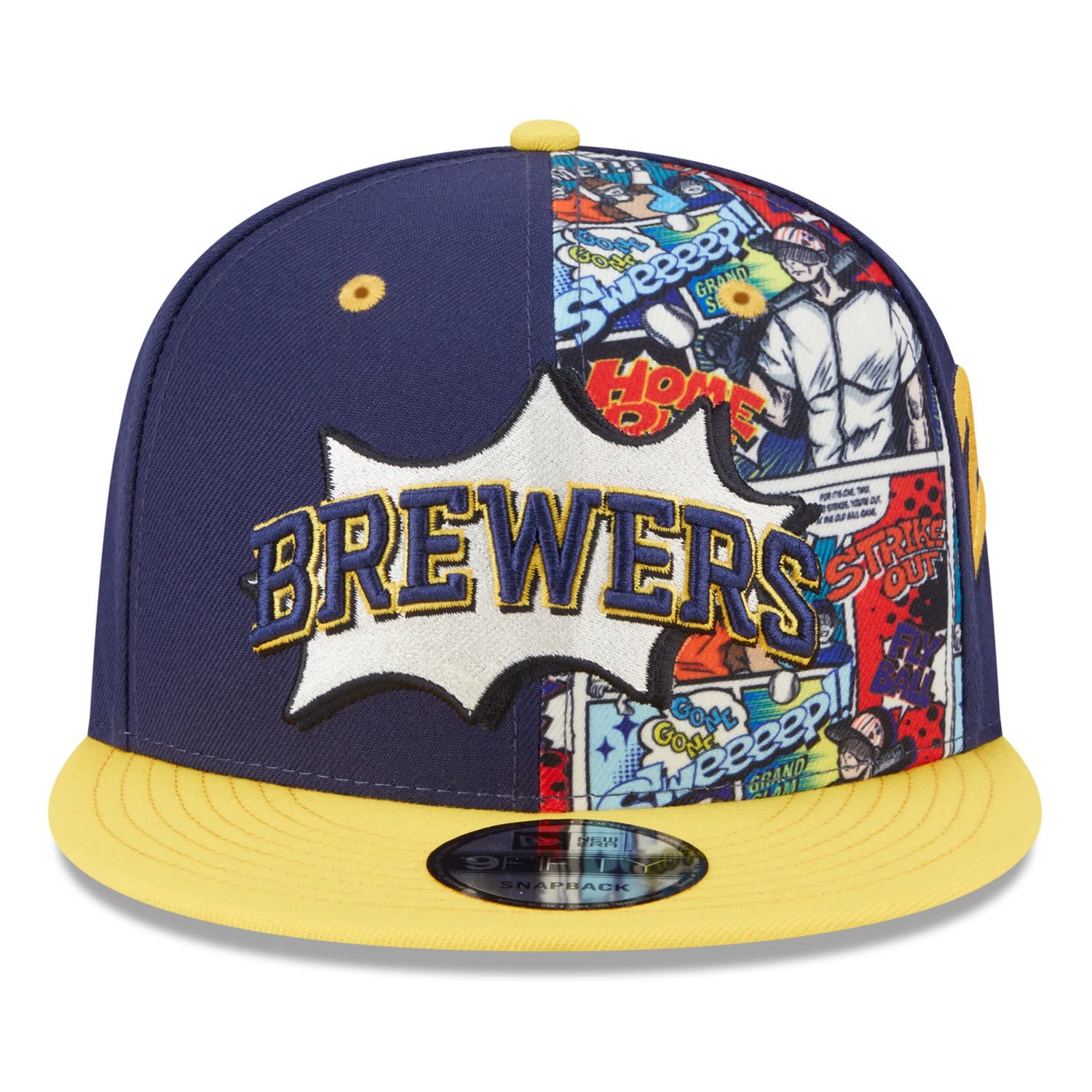 Youth New Era Gold Milwaukee Brewers 2025 MLB Diamond Hero Edition 9FIFTY Snapback Hat - view number 2