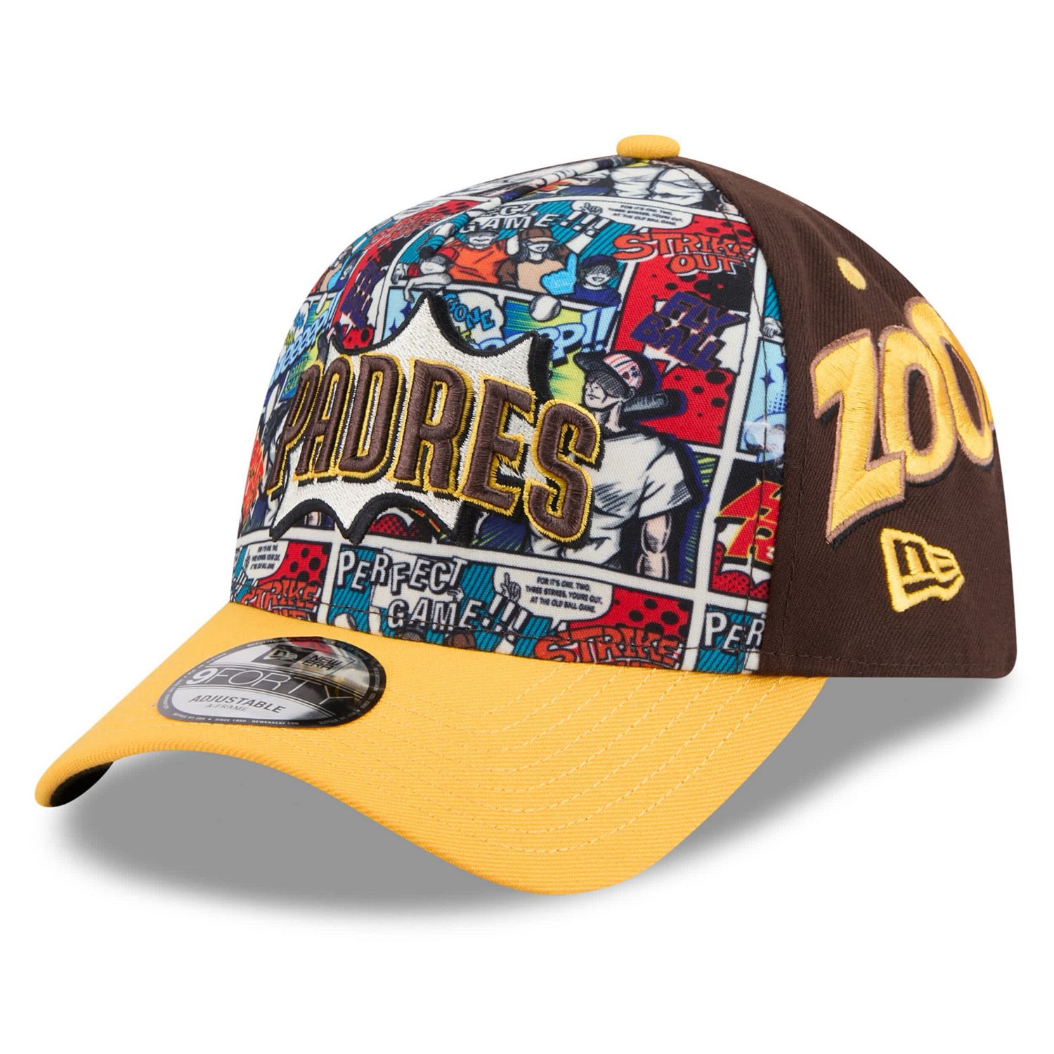 Youth New Era Gold San Diego Padres 2025 MLB Diamond Hero Edition A-Frame 9FORTY Adjustable Hat