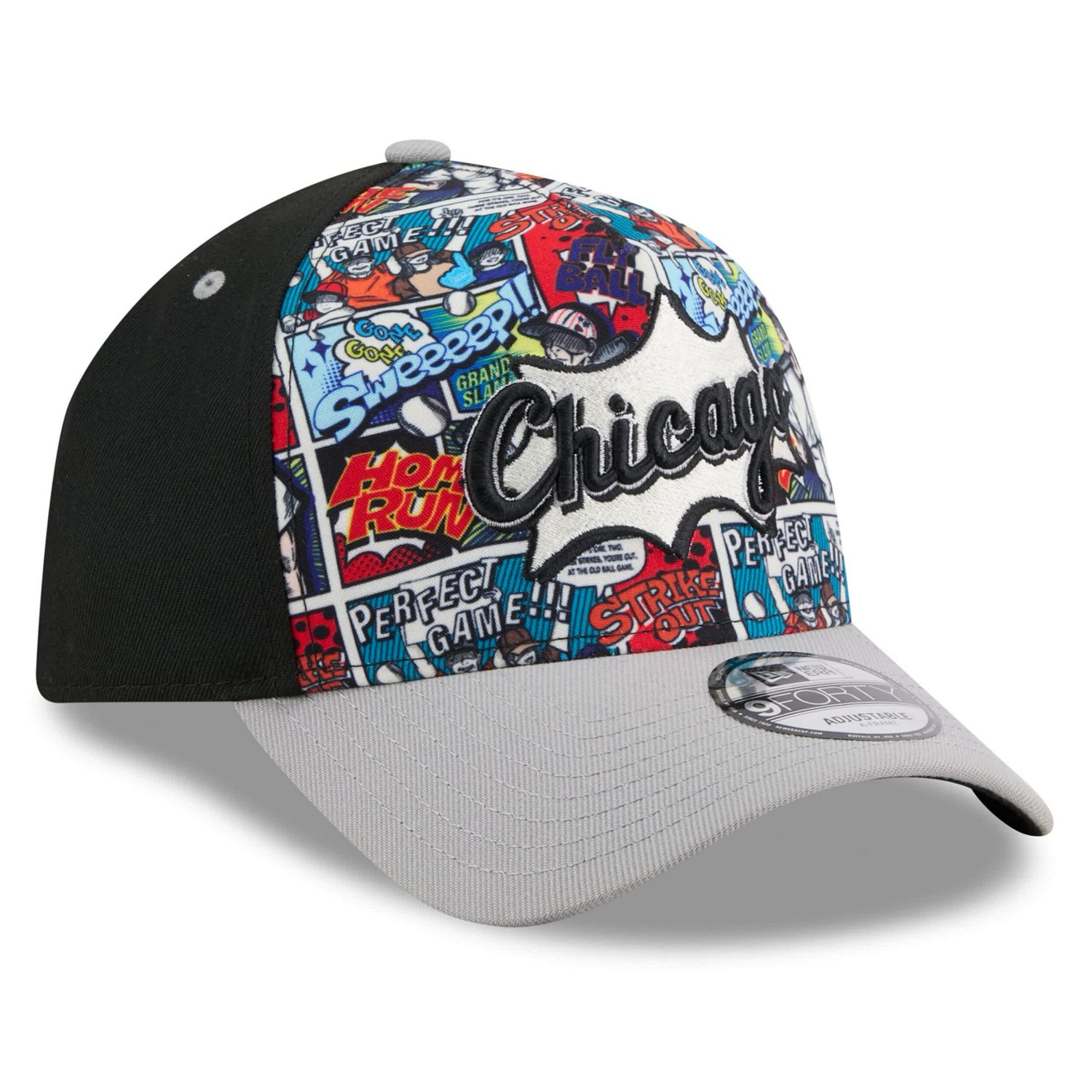 Youth New Era Gray Chicago White Sox 2025 MLB Diamond Hero Edition A-Frame 9FORTY Adjustable Hat - view number 3
