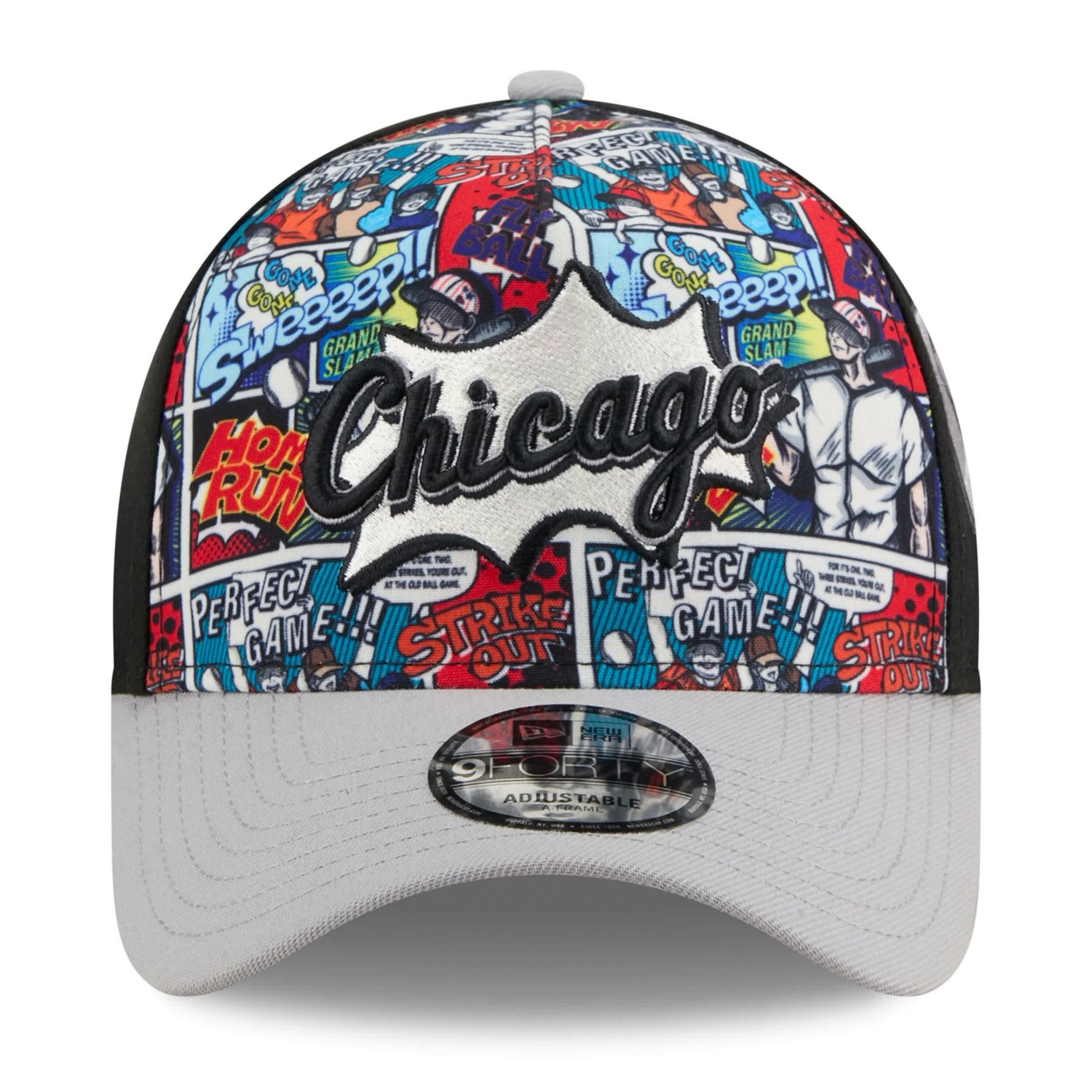 Youth New Era Gray Chicago White Sox 2025 MLB Diamond Hero Edition A-Frame 9FORTY Adjustable Hat - view number 2