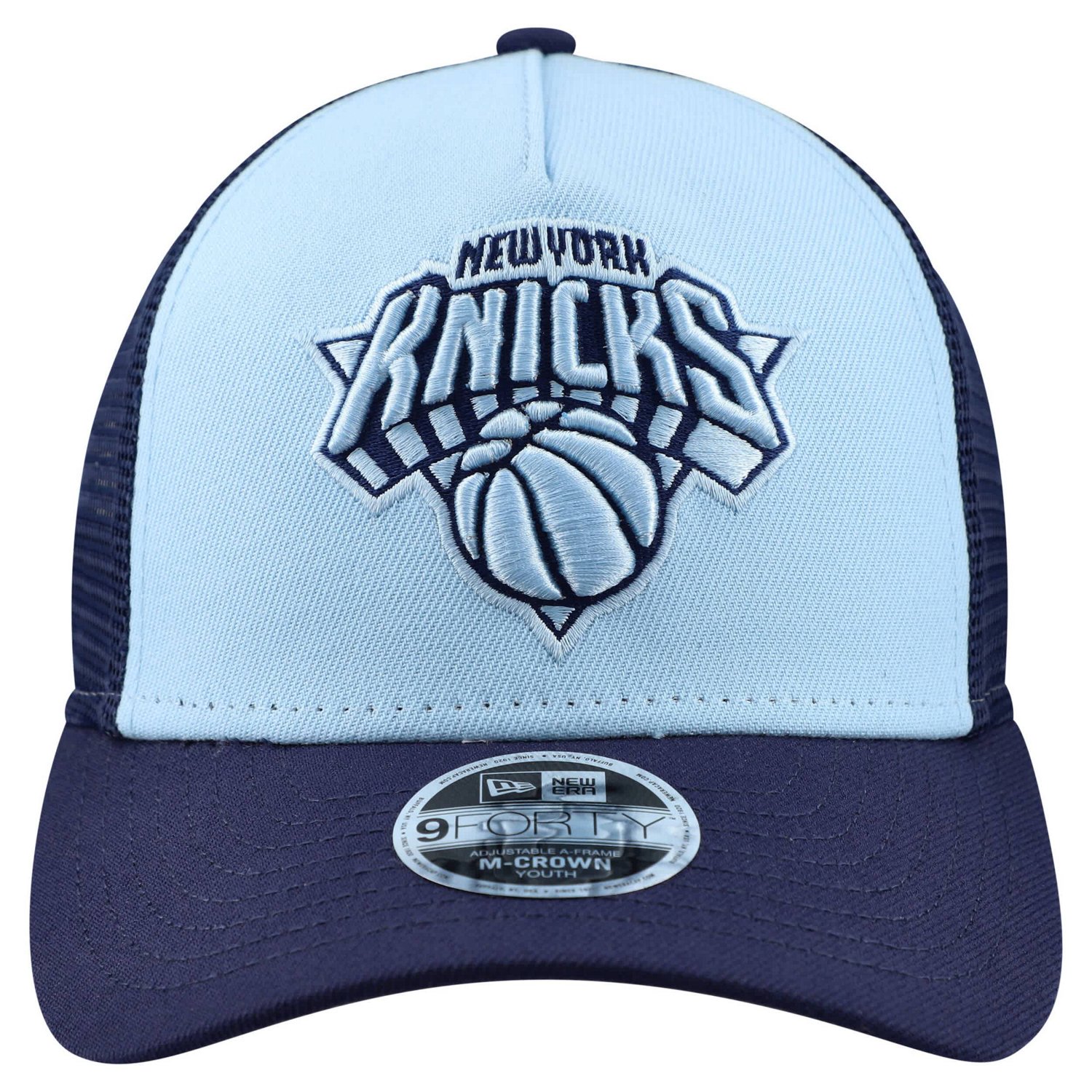 Youth New Era Light New York Knicks Colorpack 9FORTY A-Frame Trucker Adjustable Hat - view number 2