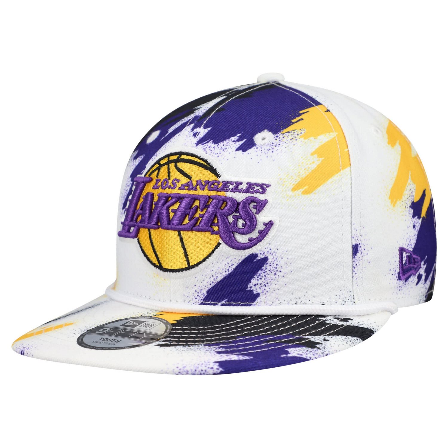 Youth New Era Los Angeles Lakers Paint 9FIFTY Snapback Hat - view number 1