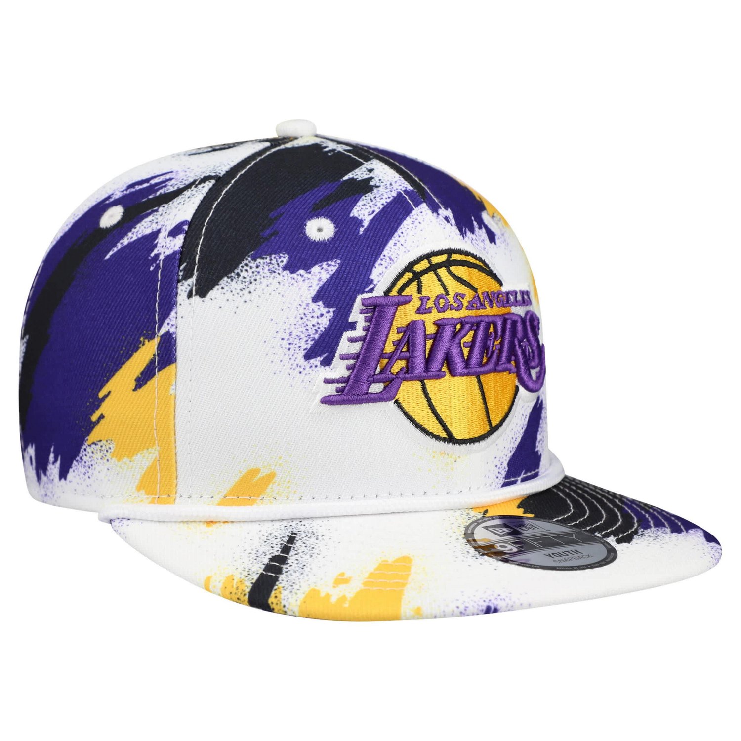 Youth New Era Los Angeles Lakers Paint 9FIFTY Snapback Hat - view number 3