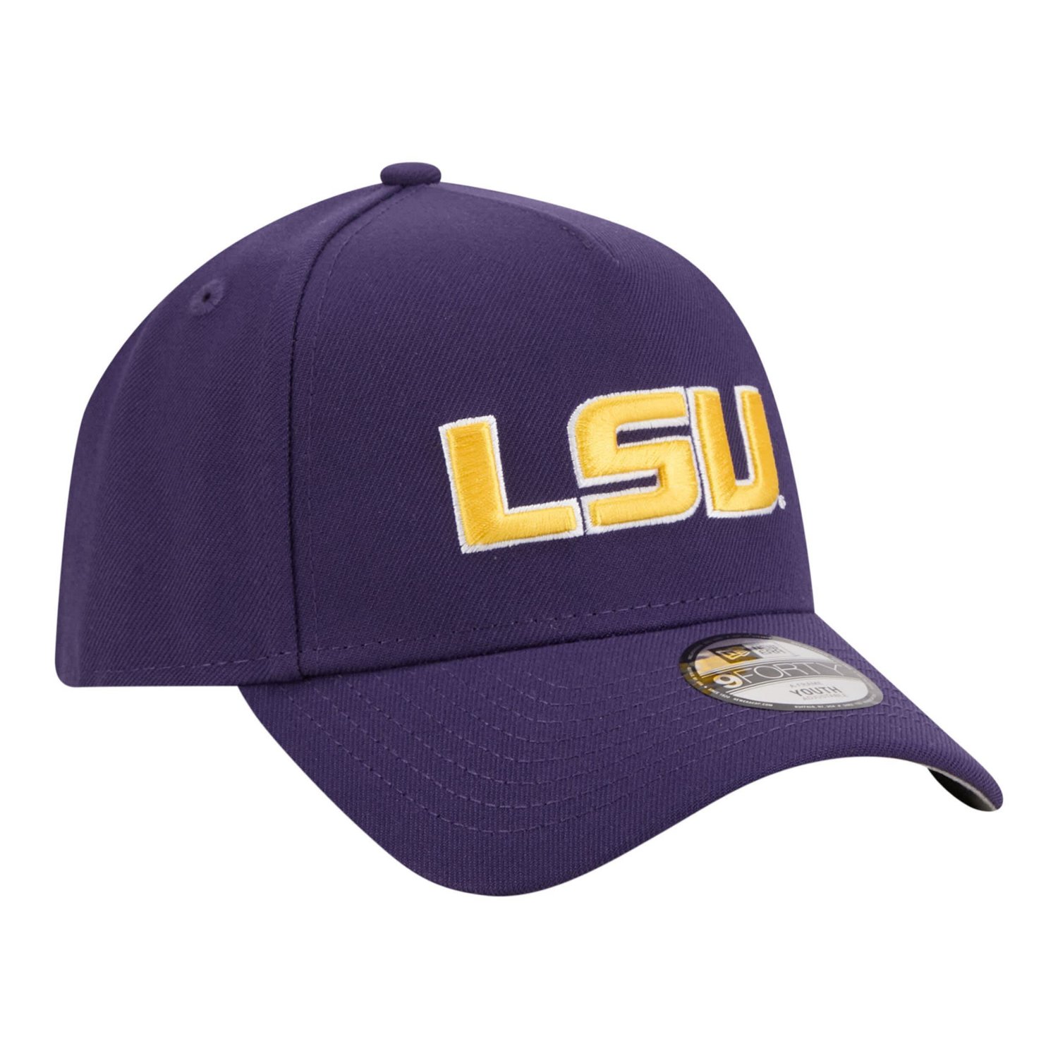 Youth New Era LSU Tigers 9FORTY A-Frame Adjustable Hat