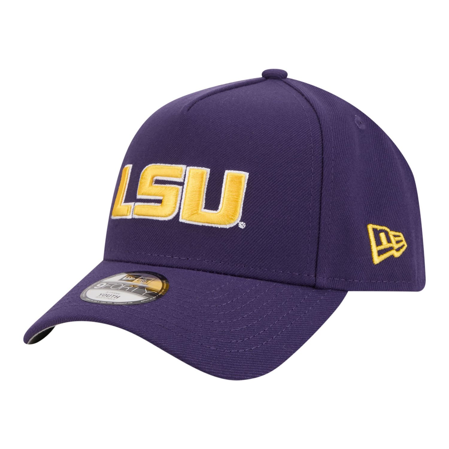 Youth New Era LSU Tigers 9FORTY A-Frame Adjustable Hat