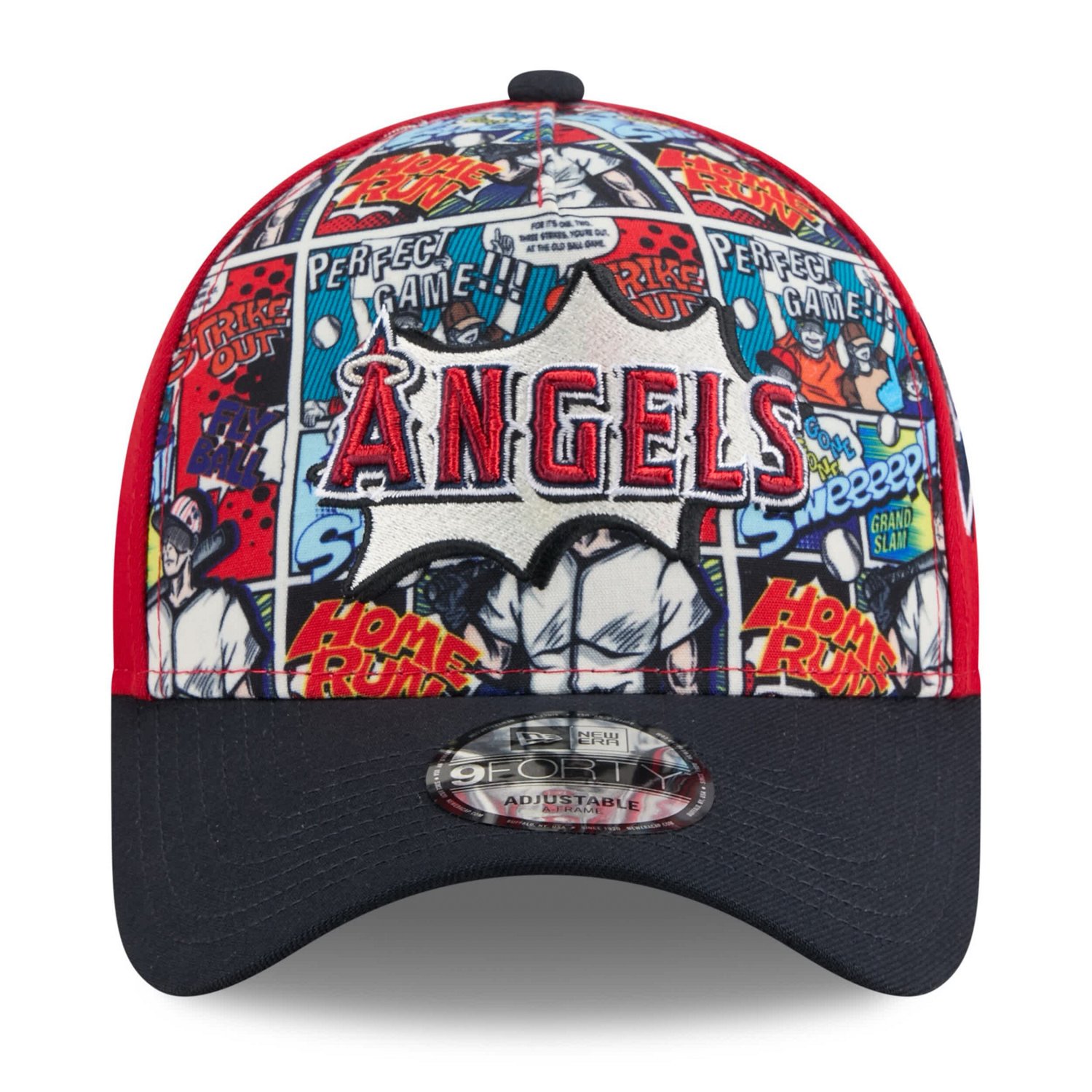 Youth New Era Navy Los Angeles Angels 2025 MLB Diamond Hero Edition A-Frame 9FORTY Adjustable Hat - view number 2