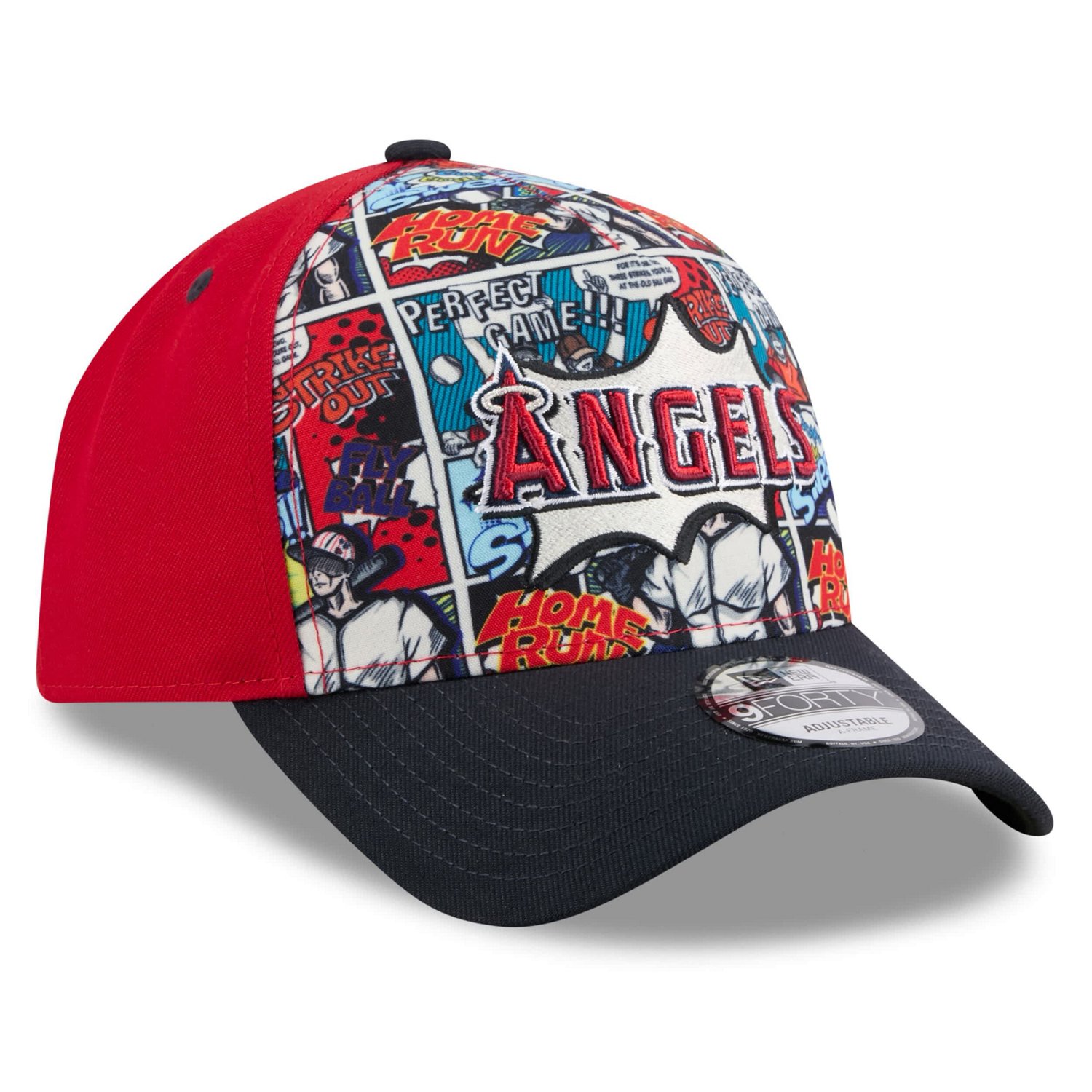 Youth New Era Navy Los Angeles Angels 2025 MLB Diamond Hero Edition A-Frame 9FORTY Adjustable Hat - view number 3