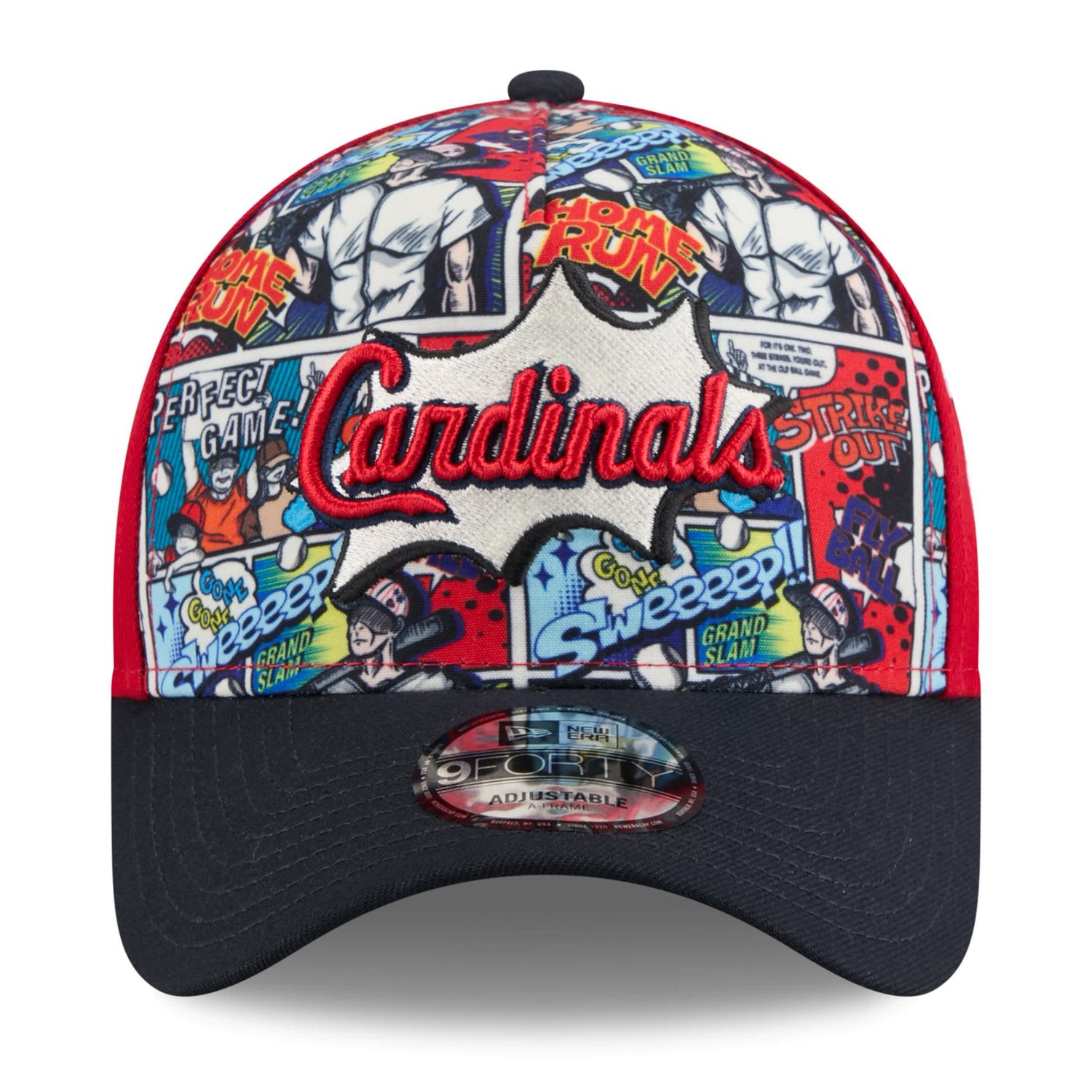 Youth New Era Navy St Louis Cardinals 2025 MLB Diamond Hero Edition A-Frame 9FORTY Adjustable Hat - view number 2