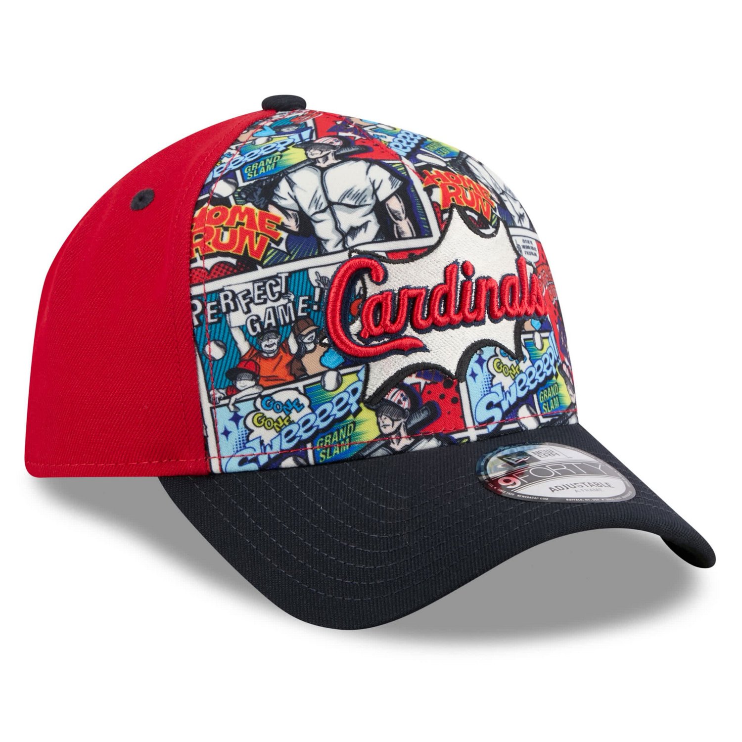 Youth New Era Navy St Louis Cardinals 2025 MLB Diamond Hero Edition A-Frame 9FORTY Adjustable Hat - view number 3