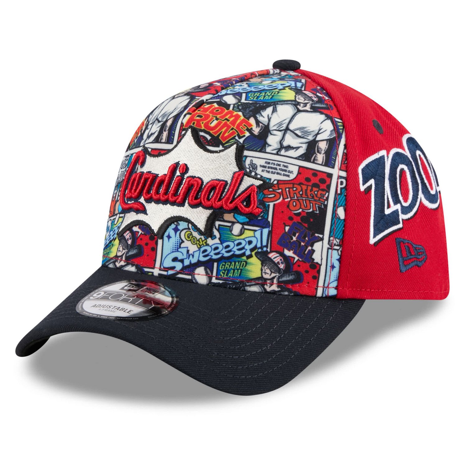 Youth New Era Navy St Louis Cardinals 2025 MLB Diamond Hero Edition A-Frame 9FORTY Adjustable Hat