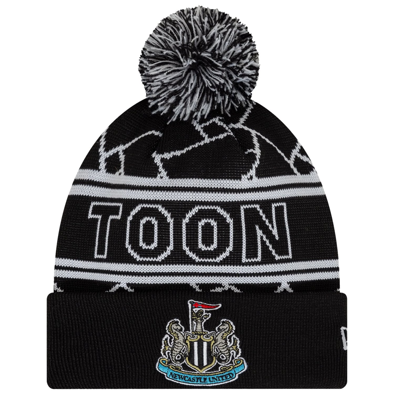 Youth New Era Newcastle United Sport Cuffed Knit Hat with Pom - view number 1
