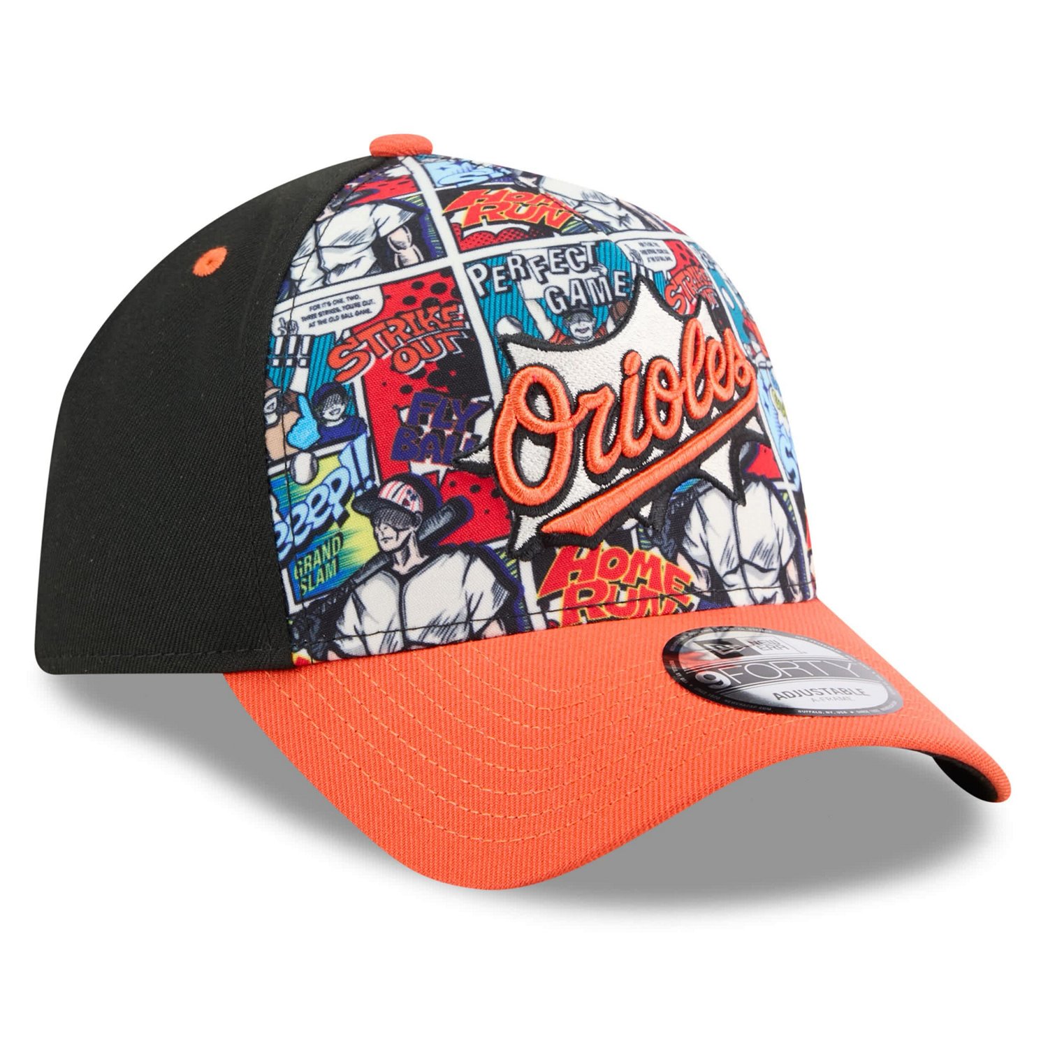 Youth New Era Orange Baltimore Orioles 2025 MLB Diamond Hero Edition A-Frame 9FORTY Adjustable Hat - view number 3
