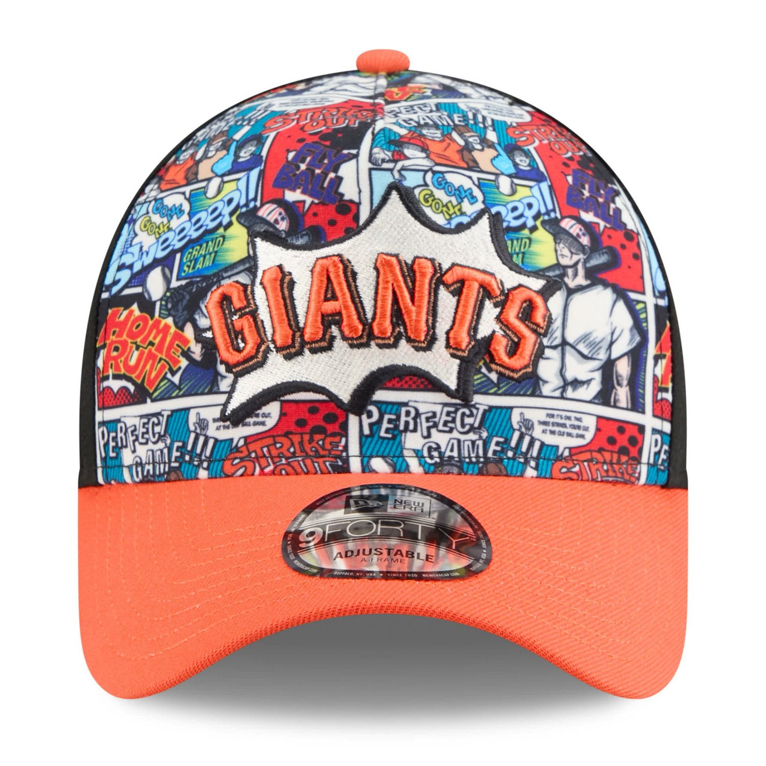 Youth New Era Orange San Francisco Giants 2025 MLB Diamond Hero Edition A-Frame 9FORTY Adjustable Hat - view number 2