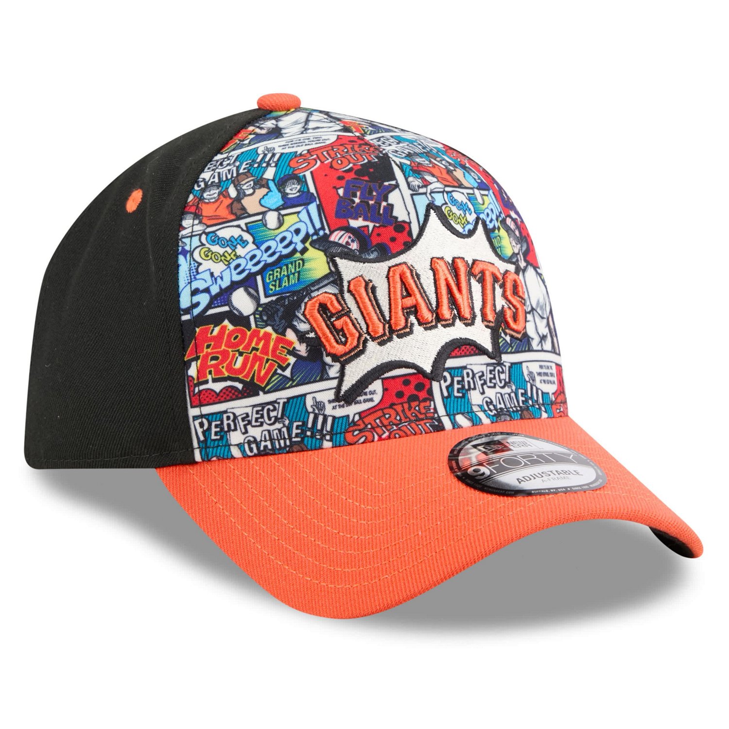 Youth New Era Orange San Francisco Giants 2025 MLB Diamond Hero Edition A-Frame 9FORTY Adjustable Hat - view number 3